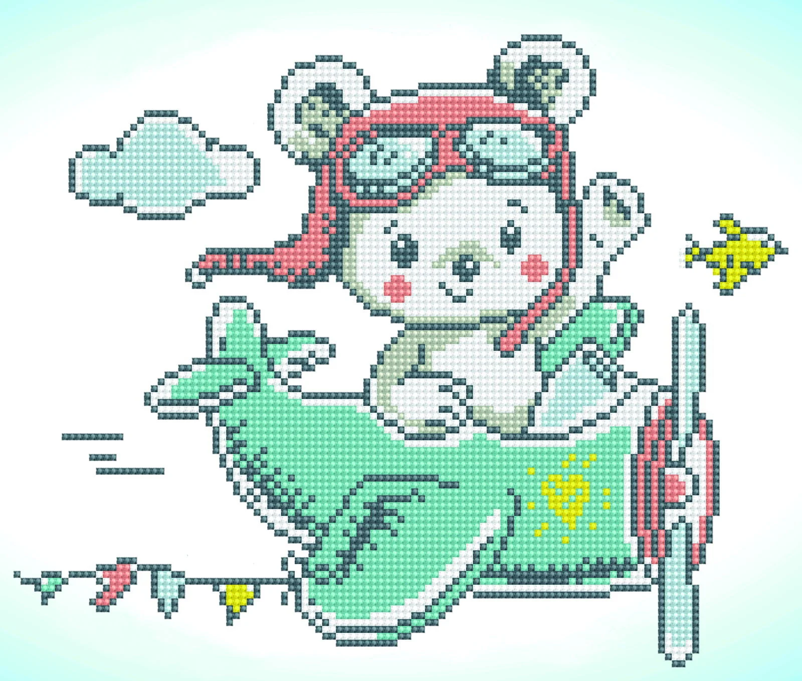 Diamond Dotz Aero Bear - 13.0" x 11.0"