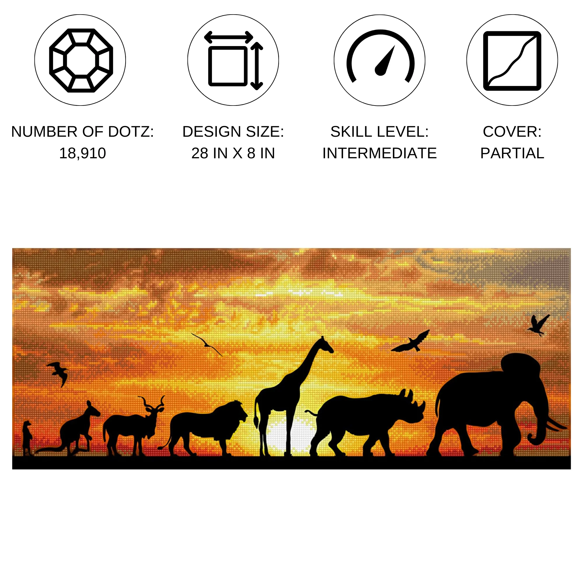 Diamond Dotz African Sky - 28.4" x 8.7" - Image 2