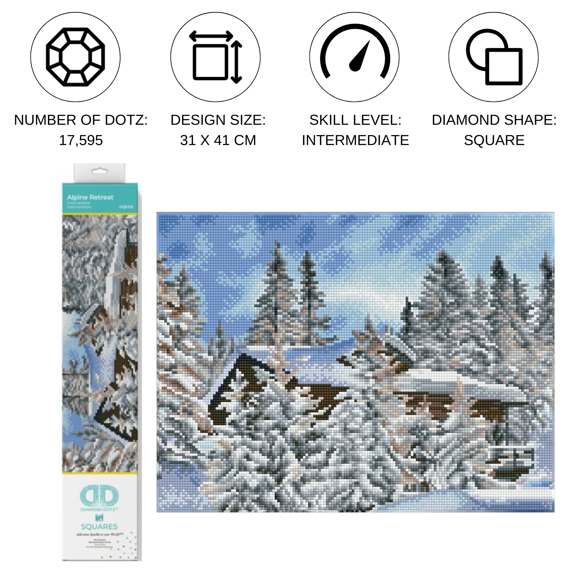 Diamond Dotz Alpine Retreat - 16.1" x 12.2" - Image 3