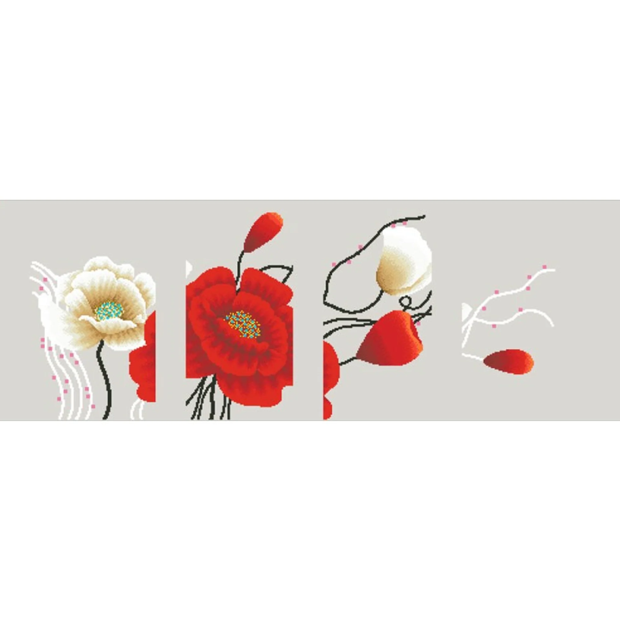 Diamond Dotz Art Deco Poppies - 55.9" x 19.7" - Image 7