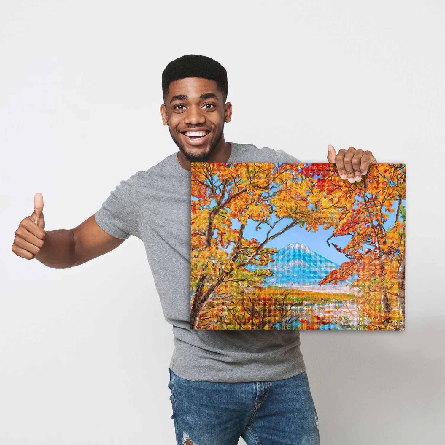 Diamond Dotz Autumn Mountain - 28.4" x 22.1" - Image 2