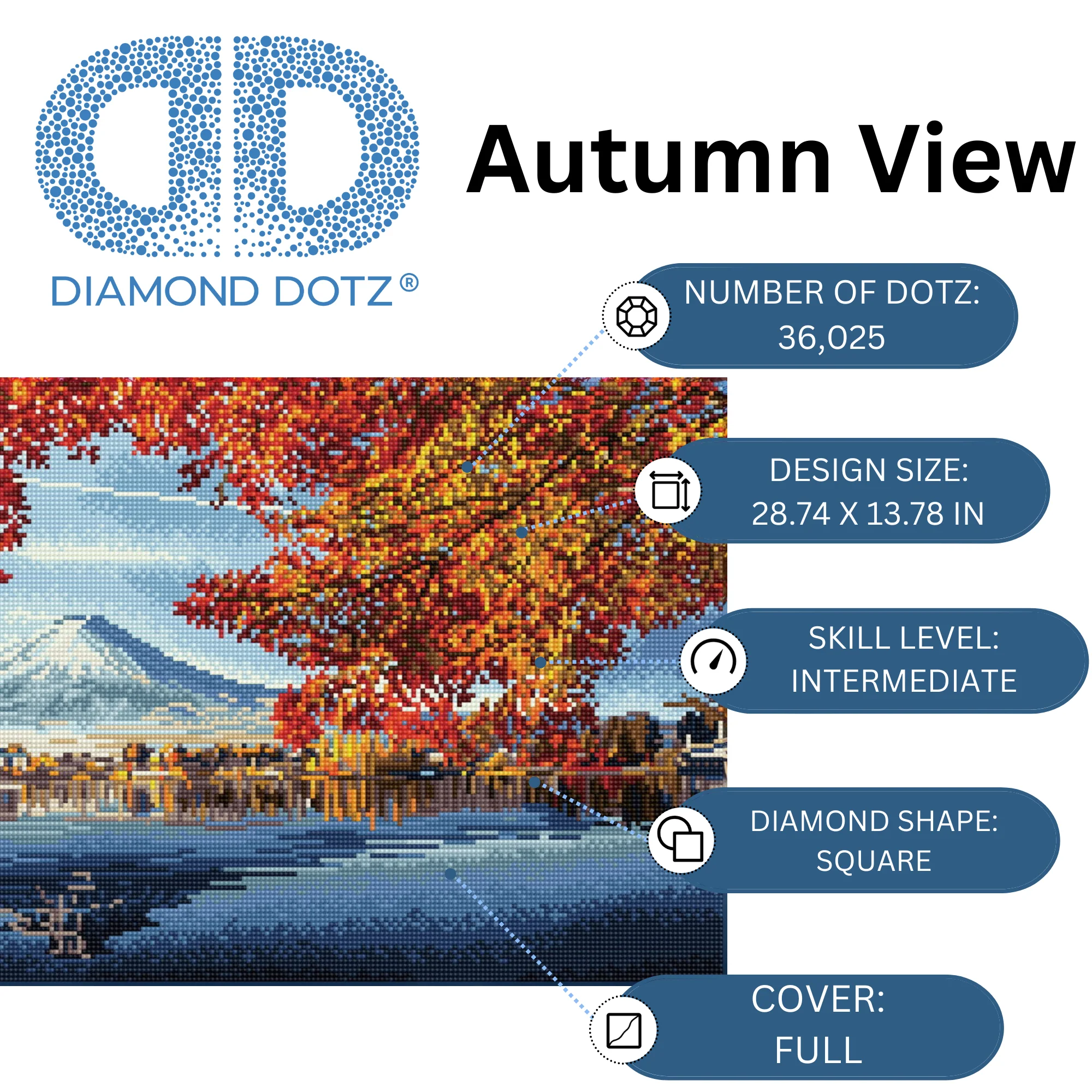 Diamond Dotz Autumn View - 28.7" x 13.8" - Image 3