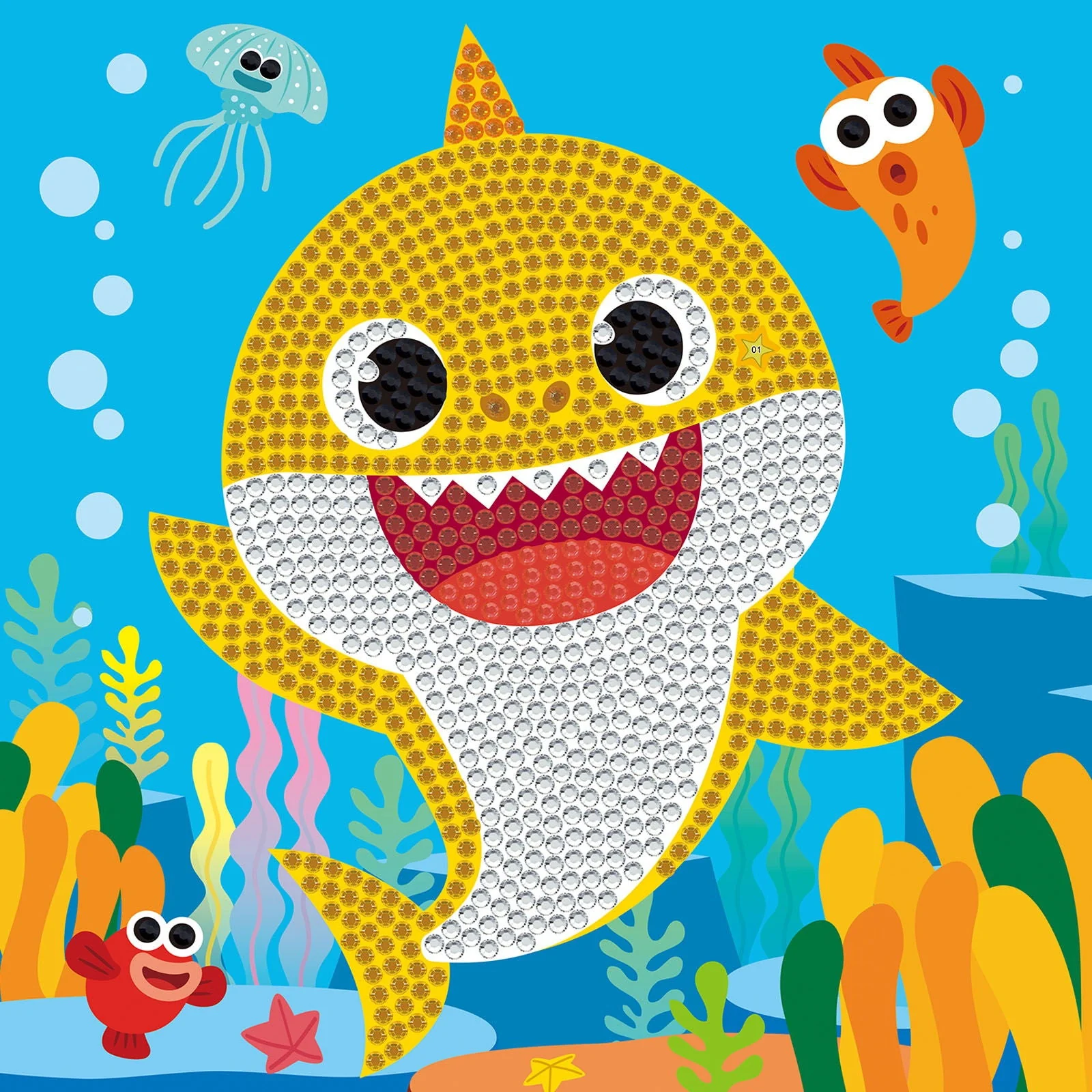 Diamond Dotz Baby Shark Dude - 11.0" x 11.0" - Image 3