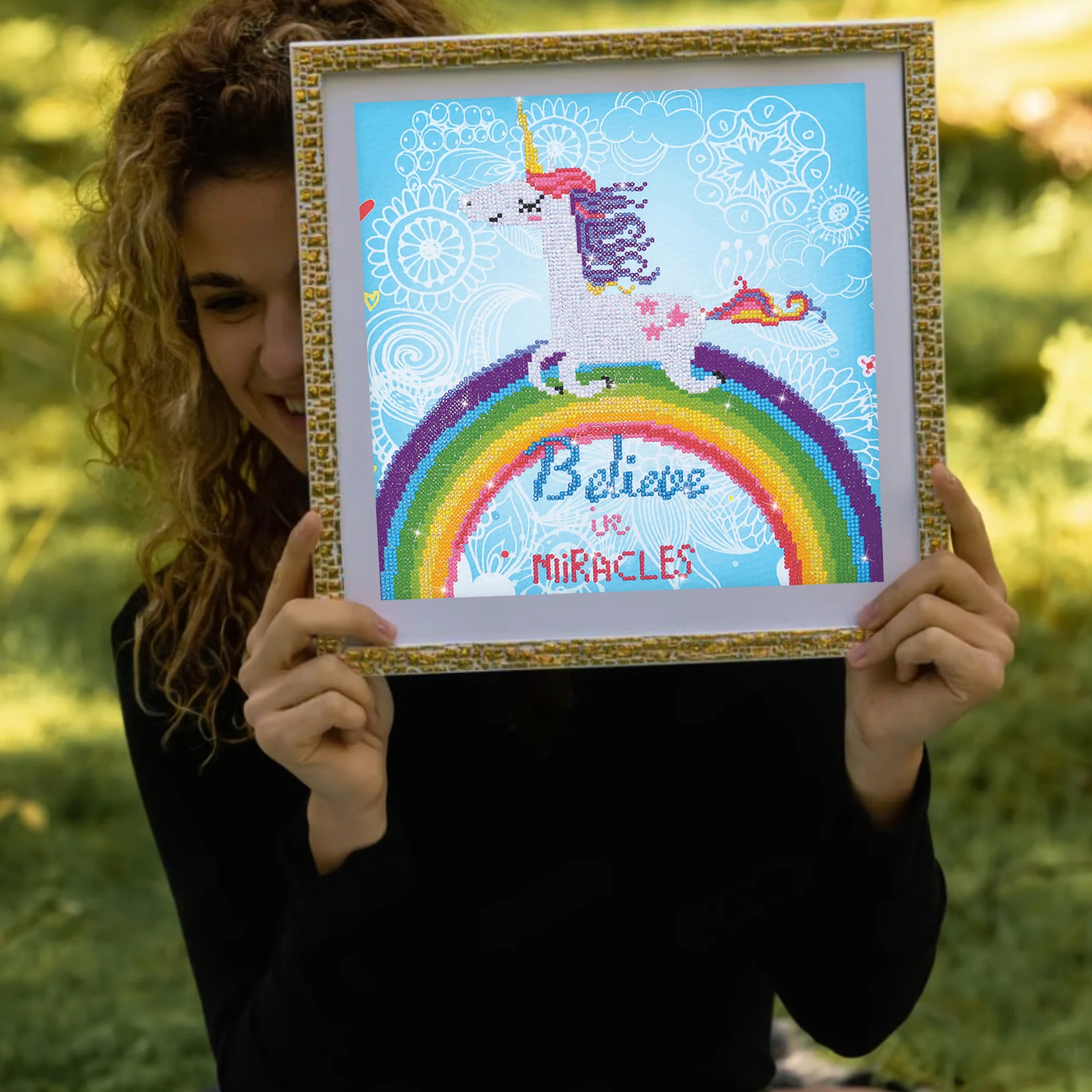 Diamond Dotz Believe in Miracles - 13.8" x 13.8" - Image 3