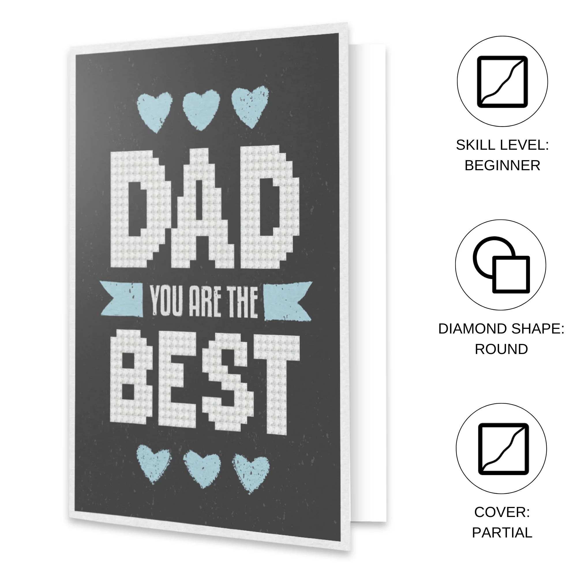 Diamond Dotz Best Dad Greeting Card - 5.0" x 7.0" - Image 6