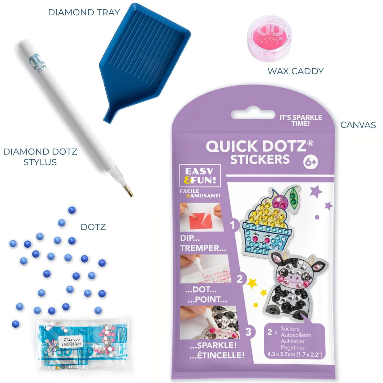 Diamond Dotz BIG DOTZ Stickers Pack 3 - Dairy Cream - Image 5