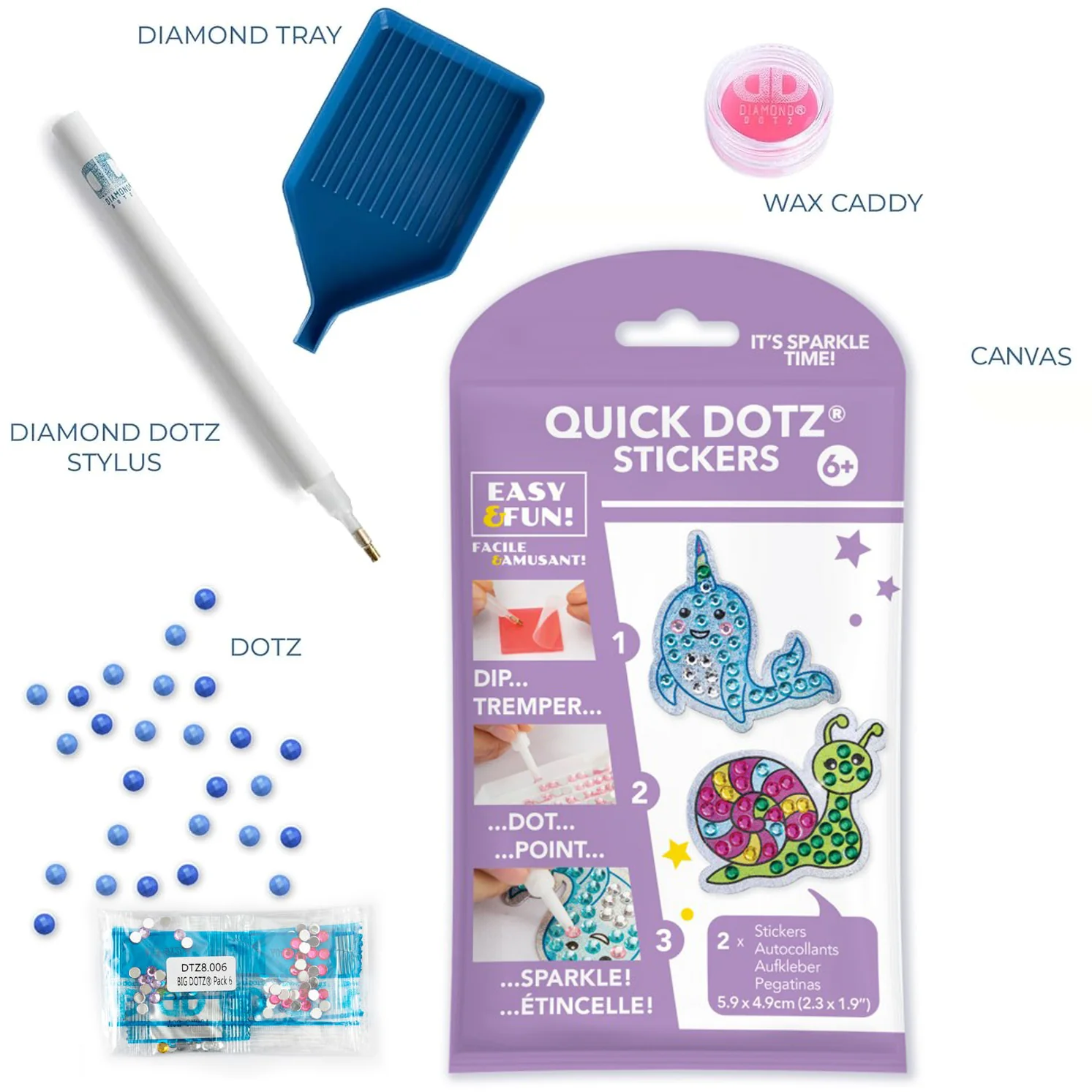 Diamond Dotz BIG DOTZ Stickers Pack 5 - Slip & Swim - Image 5