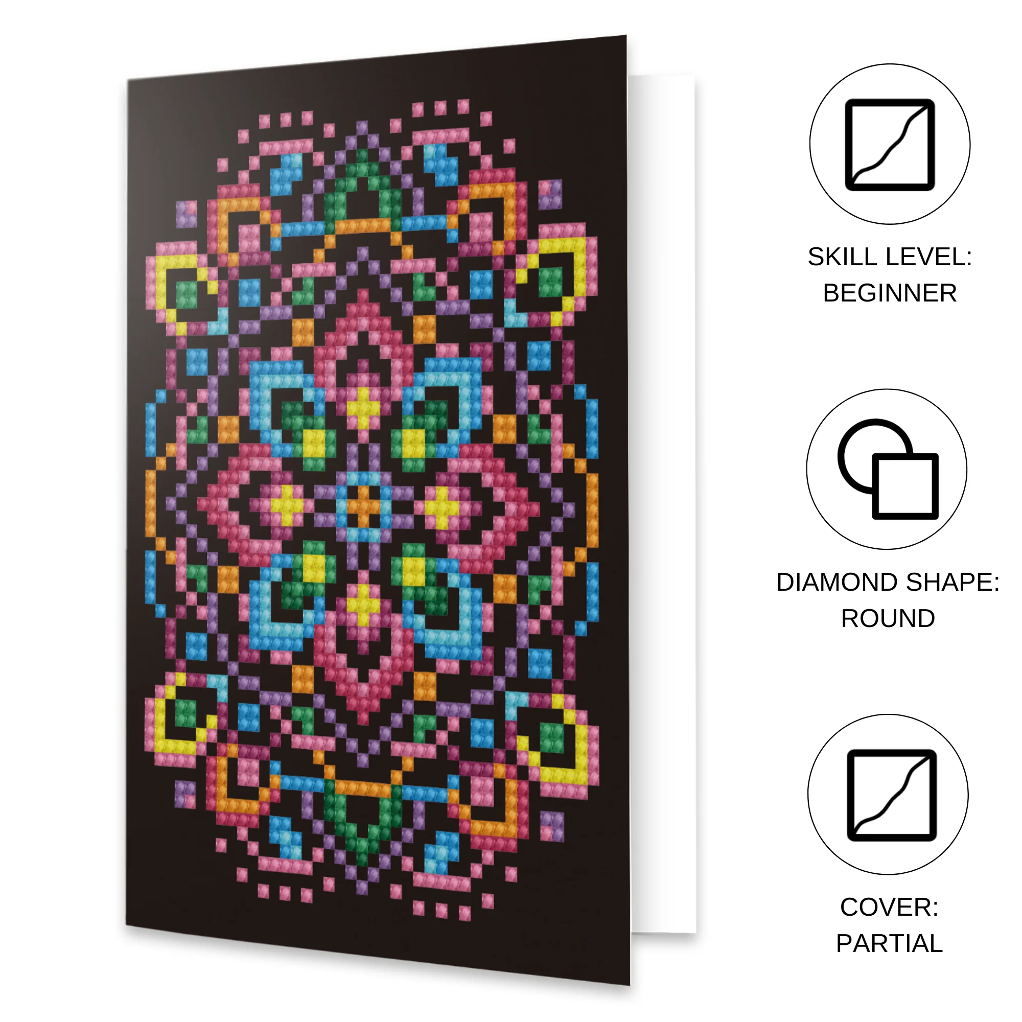 Diamond Dotz Black Star Greeting Card - 5.0" x 7.0" - Image 3