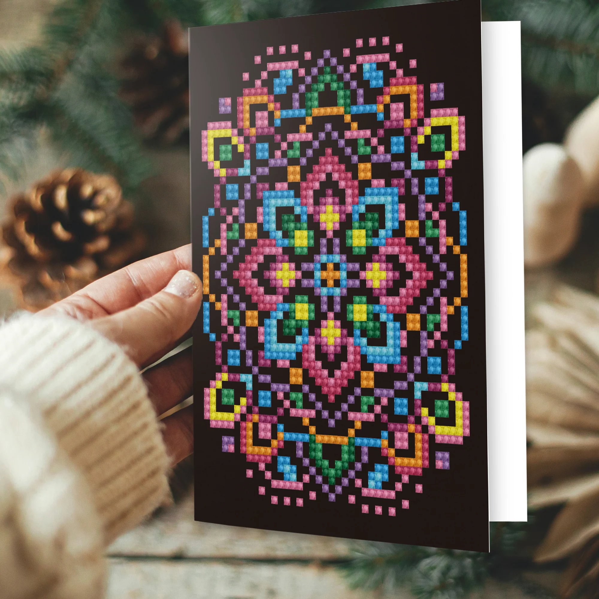Diamond Dotz Black Star Greeting Card - 5.0" x 7.0" - Image 4