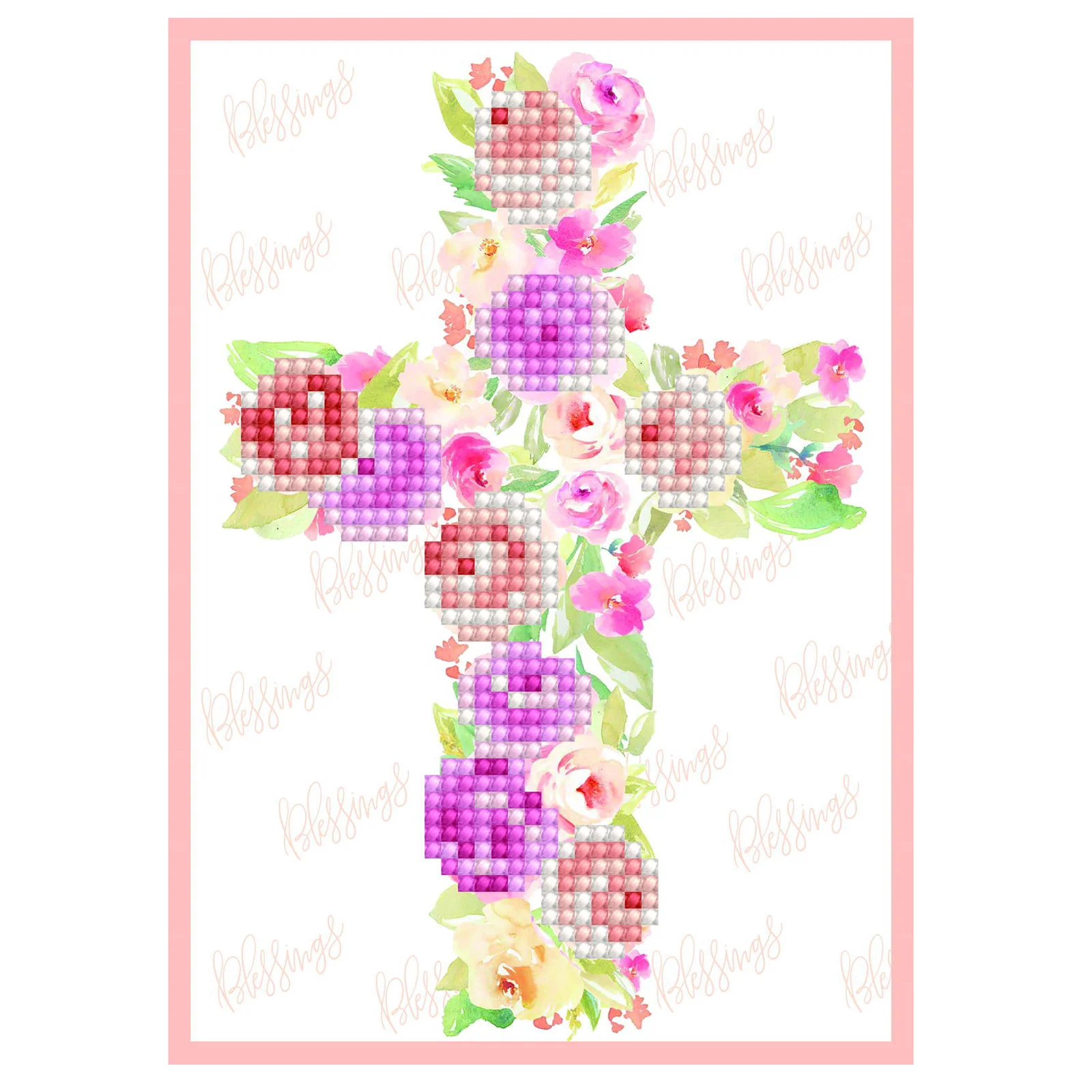 Diamond Dotz Blessings Greeting Card - 5.0" x 7.0" - Image 5