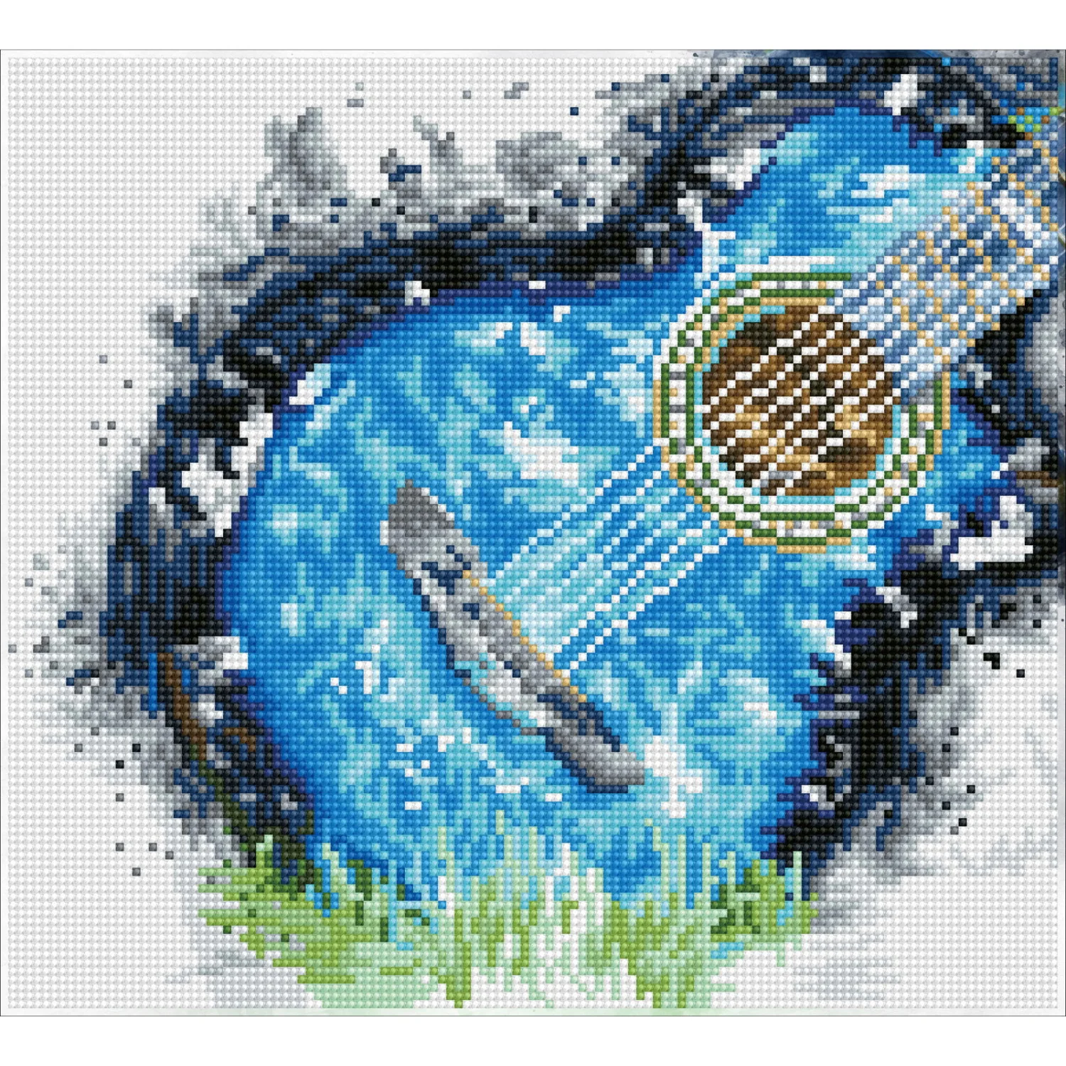 Diamond Dotz Blue Grass Pre-Framed Kit - 13.4" x 12.2" - Image 3