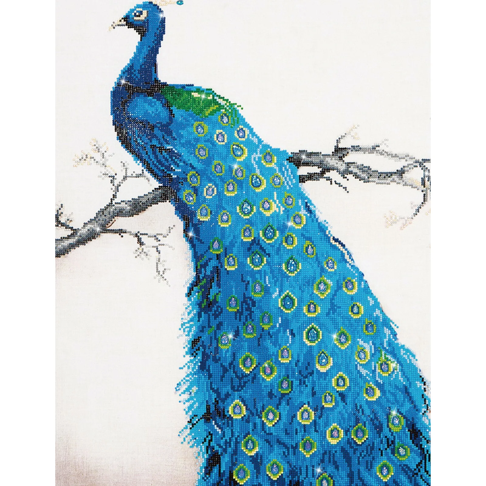 Diamond Dotz Blue Peacock - 23.6" x 33.1" - Image 6