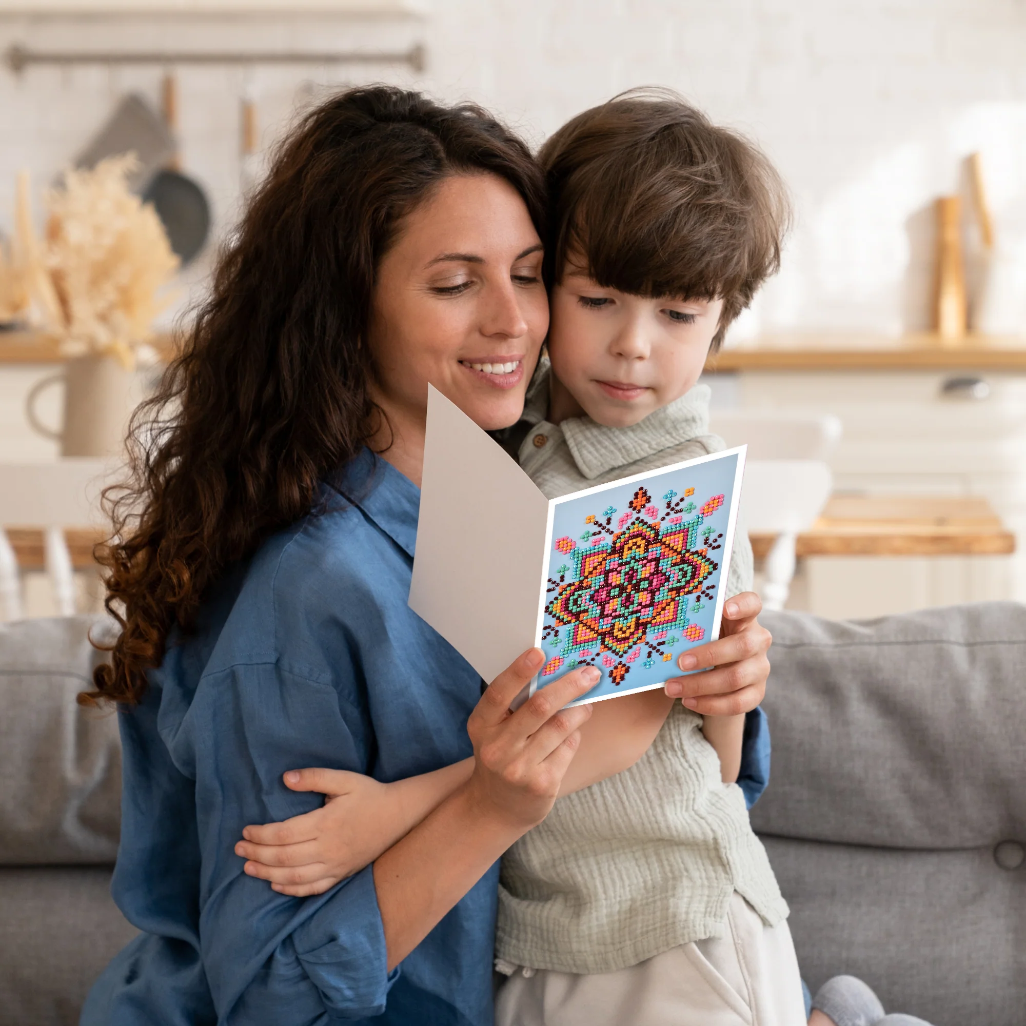Diamond Dotz Blue Star Greeting Card - 5.0" x 7.0" - Image 4