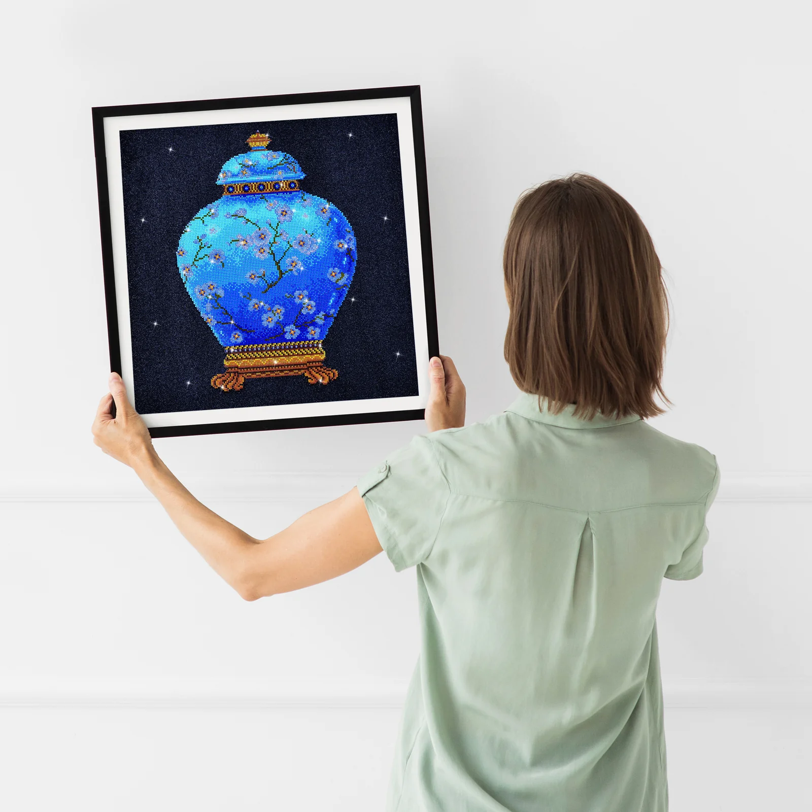 Blue Vase - 20.5" x 20.5" - Image 3