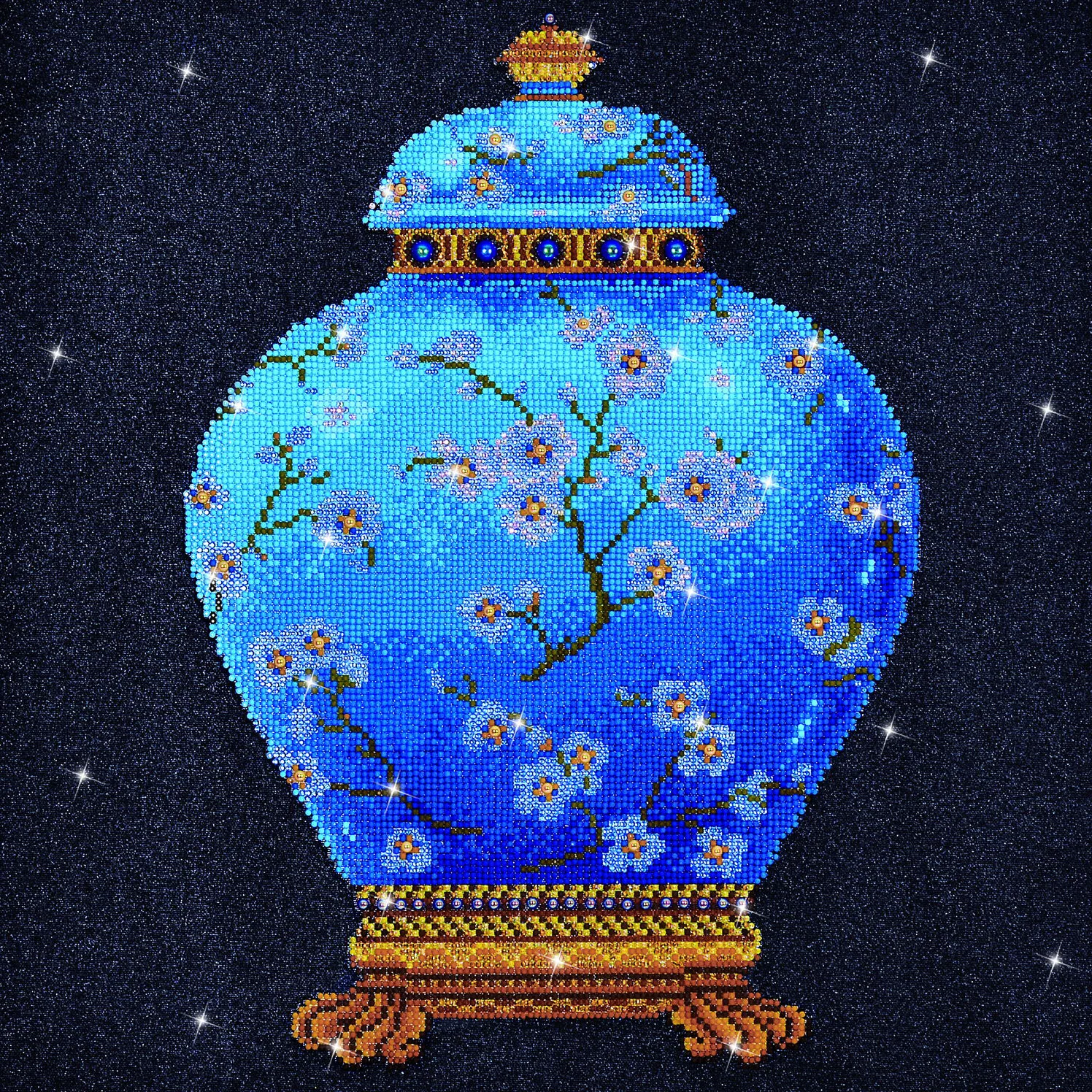 Blue Vase - 20.5" x 20.5" - Image 6
