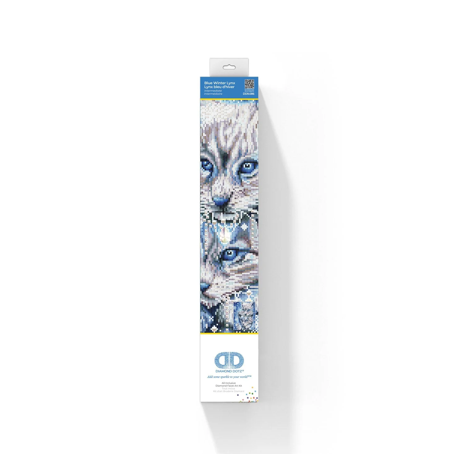 Diamond Dotz Blue Winter Lynx - 13.8" x 17.7" - Image 4