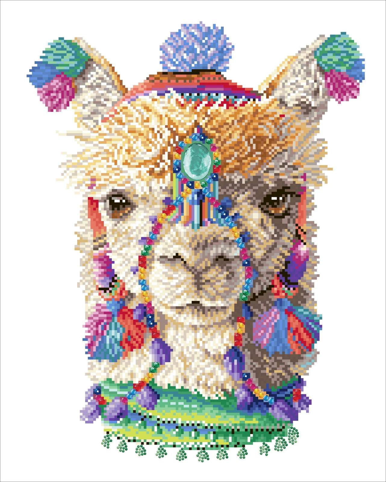 Diamond Dotz Bohemian Alpaca - 16.1" x 20.1" - Image 4