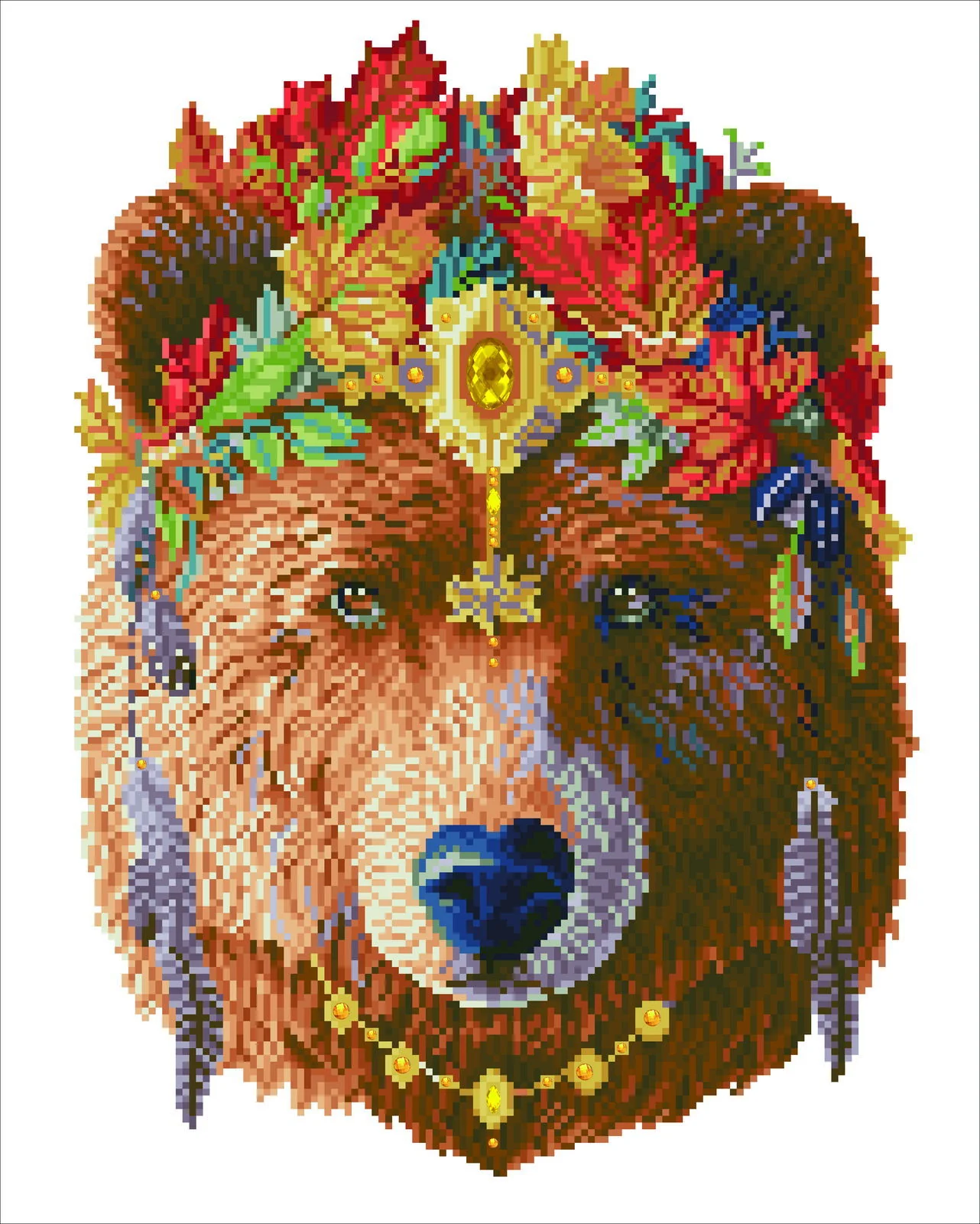Diamond Dotz Bohemian Bear - 16.1" x 20.1" - Image 4