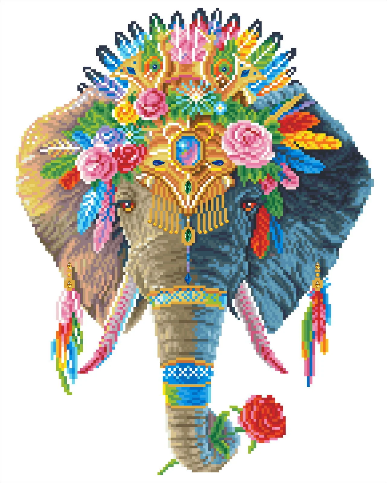 Diamond Dotz Bohemian Elephant - 16.1" x 20.1" - Image 4
