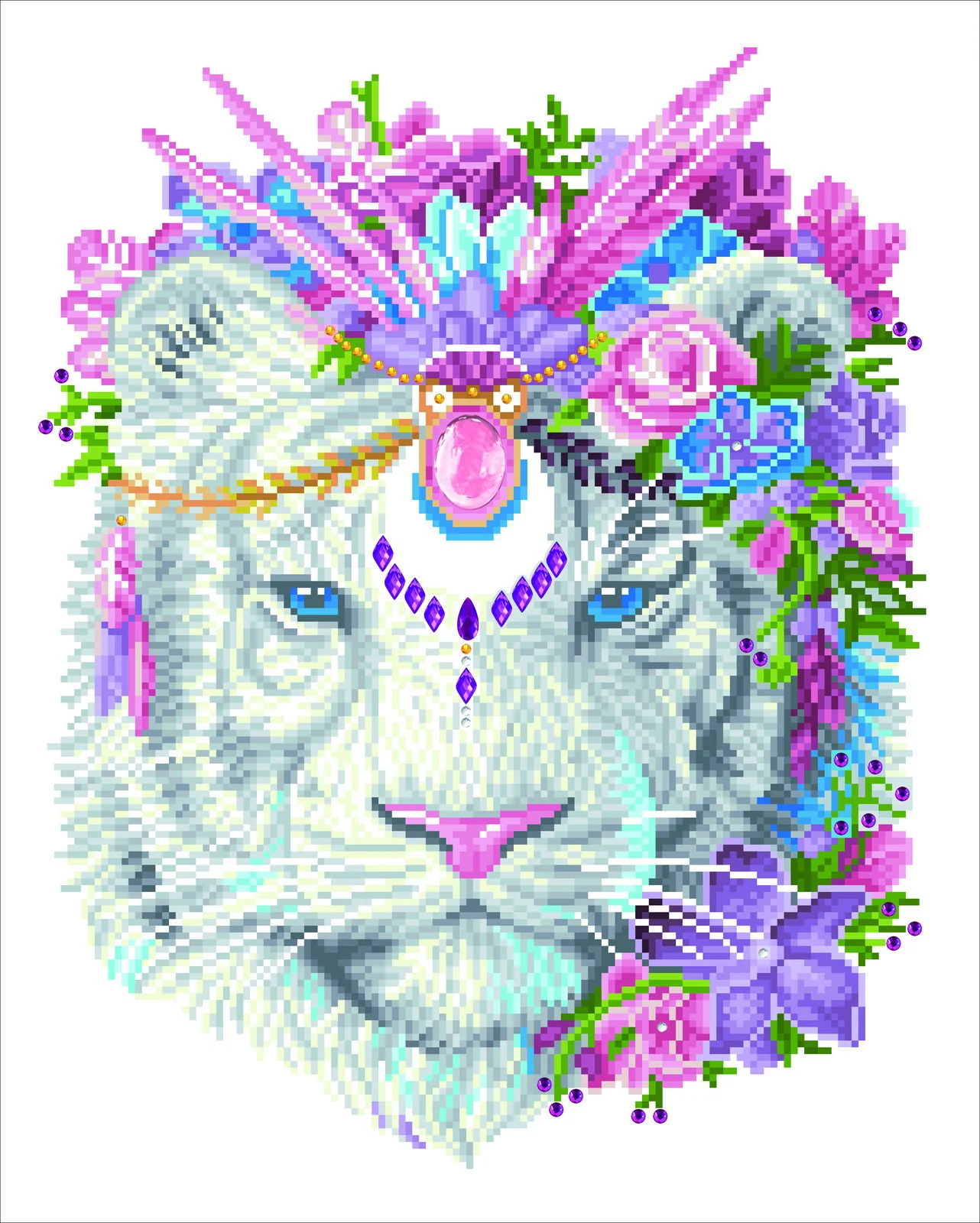Diamond Dotz Bohemian Tiger - 16.1" x 20.1" - Image 4