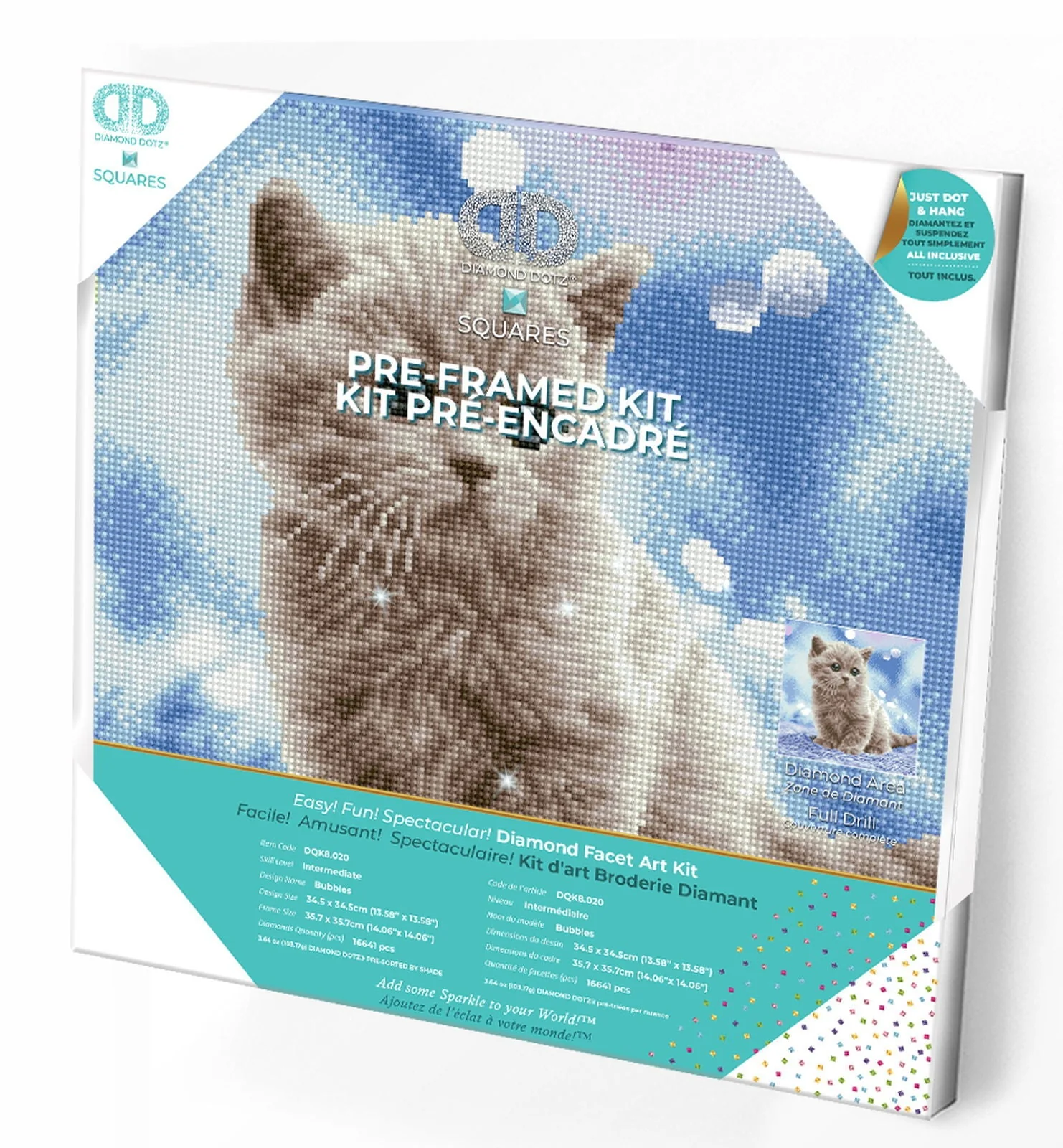 Diamond Dotz Bubbles Pre-Framed Kit - 13.6" x 13.6"
