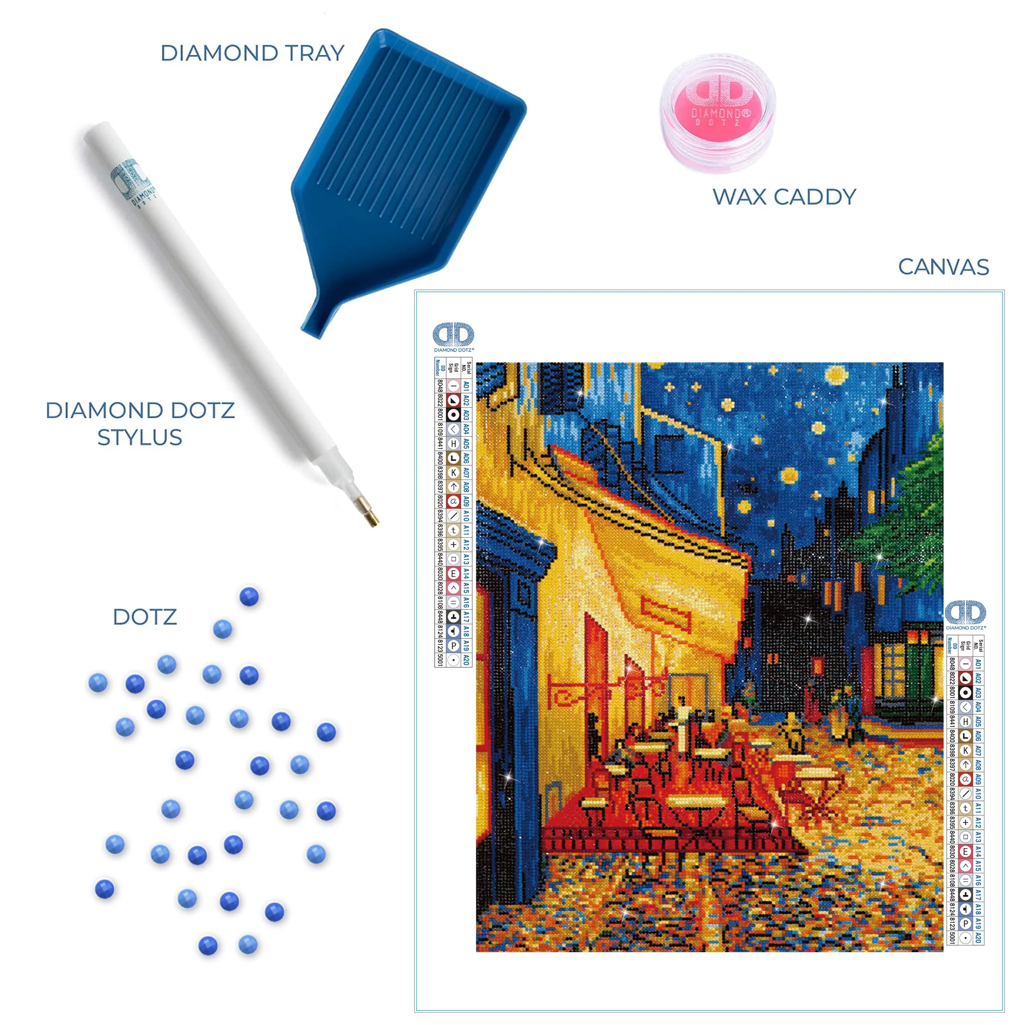 Diamond Dotz Cafe At Night (Van Gogh) - 16.5" x 20.5" - Image 6