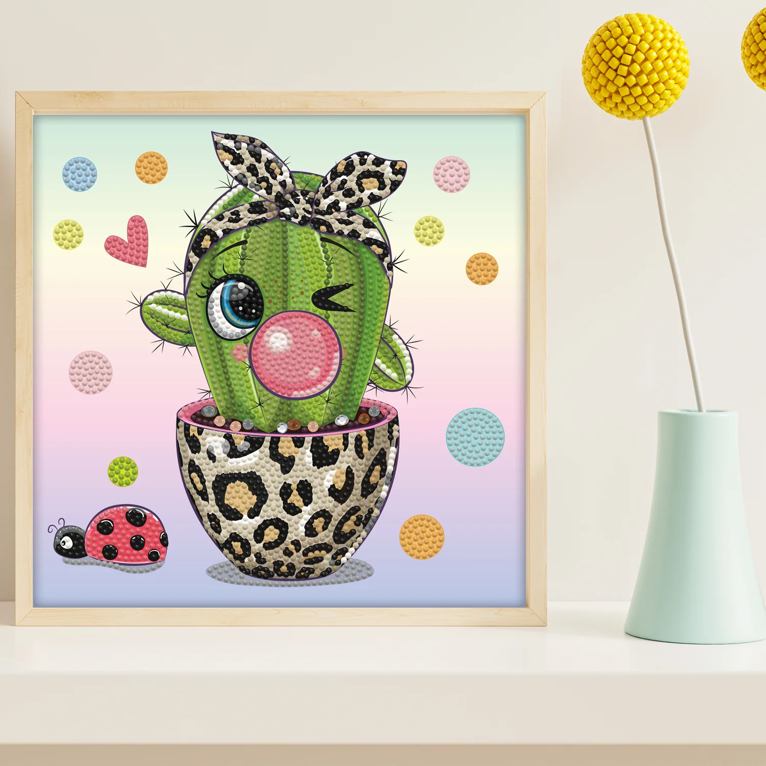 Diamond Dotz DOTZIES Cat Walk Cactus Diamond Painting - 9.1" x 9.1" - Image 4