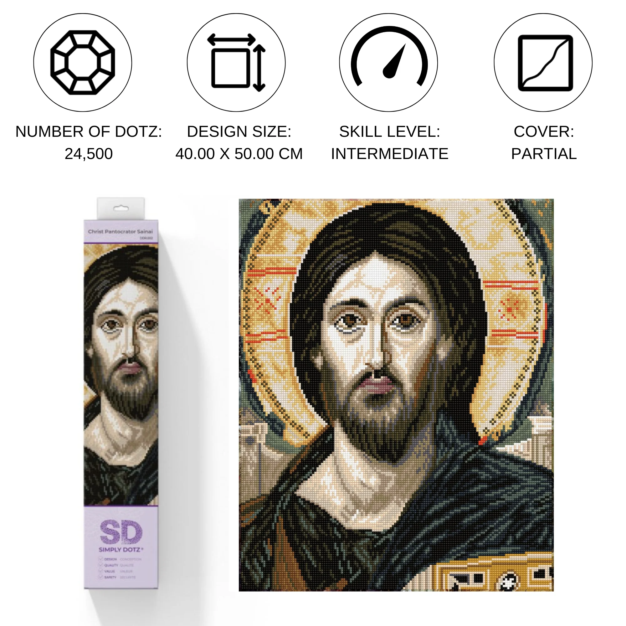 Diamond Dotz Christ Pantocrator Sainai - 15.8" x 19.7" - Image 3