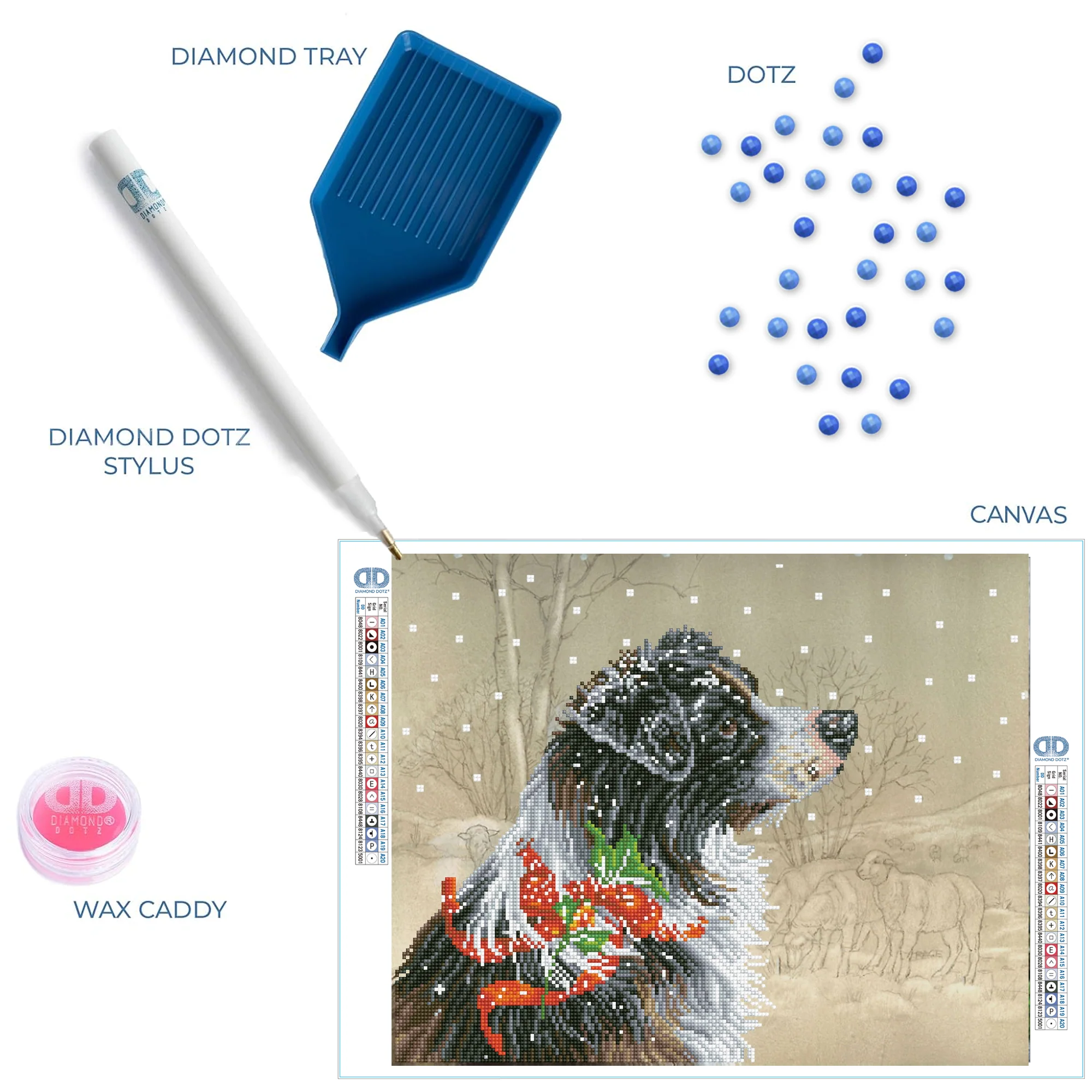 Diamond Dotz Christmas Collie - 19.7" x 15.8" - Image 5