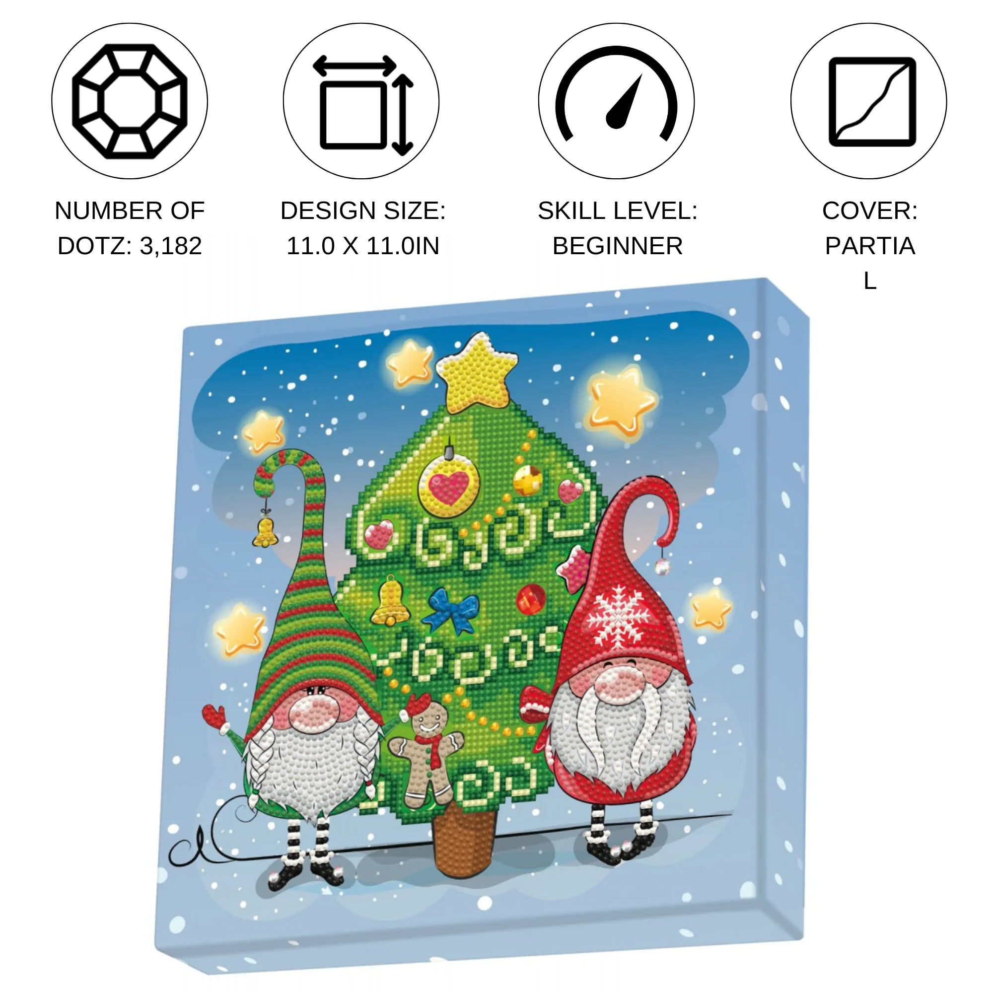 Diamond Dotz Decorative Box Christmas Elves - 11.0" x 11.0" - Image 4