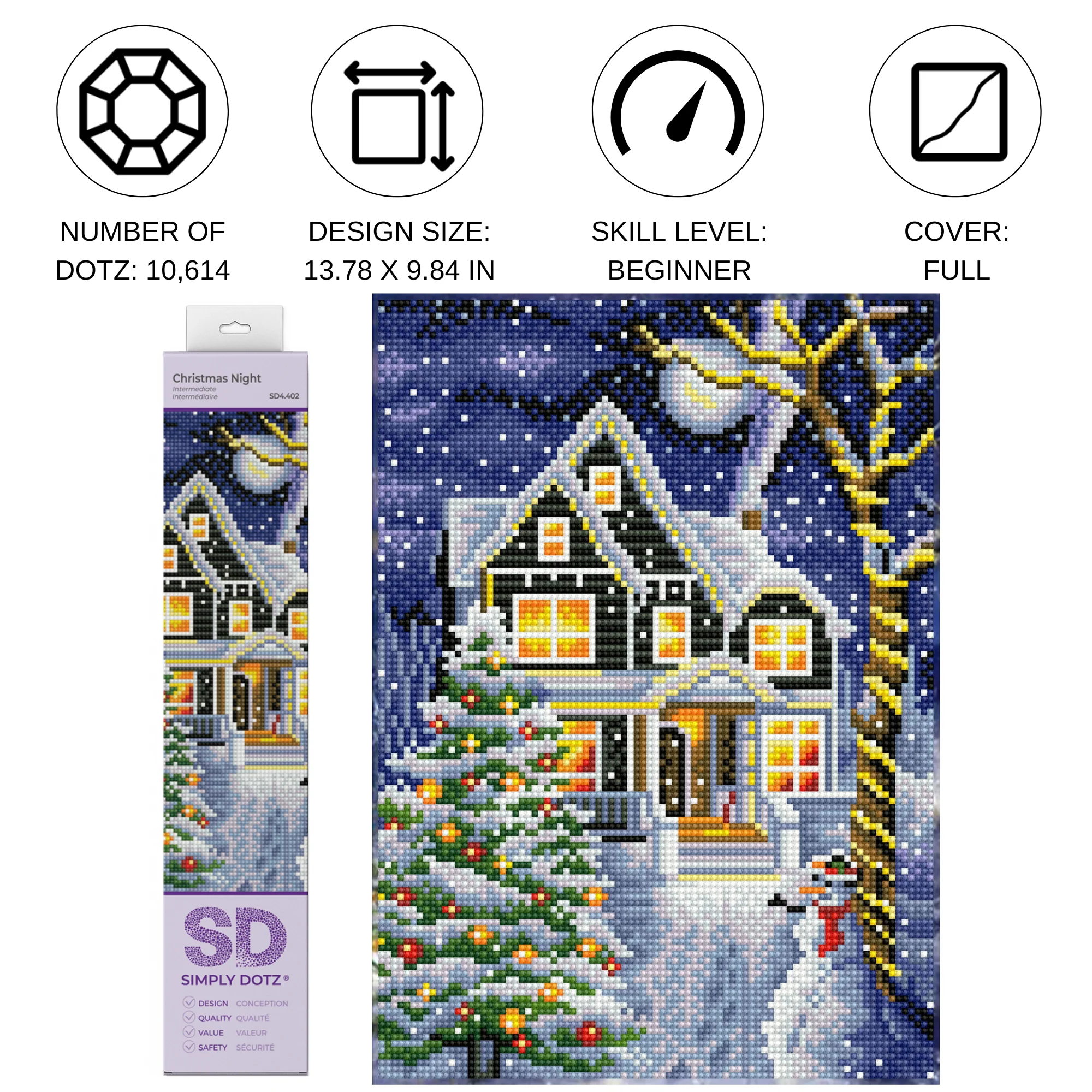 Diamond Dotz Christmas Night - 13.8" x 9.8" - Image 3