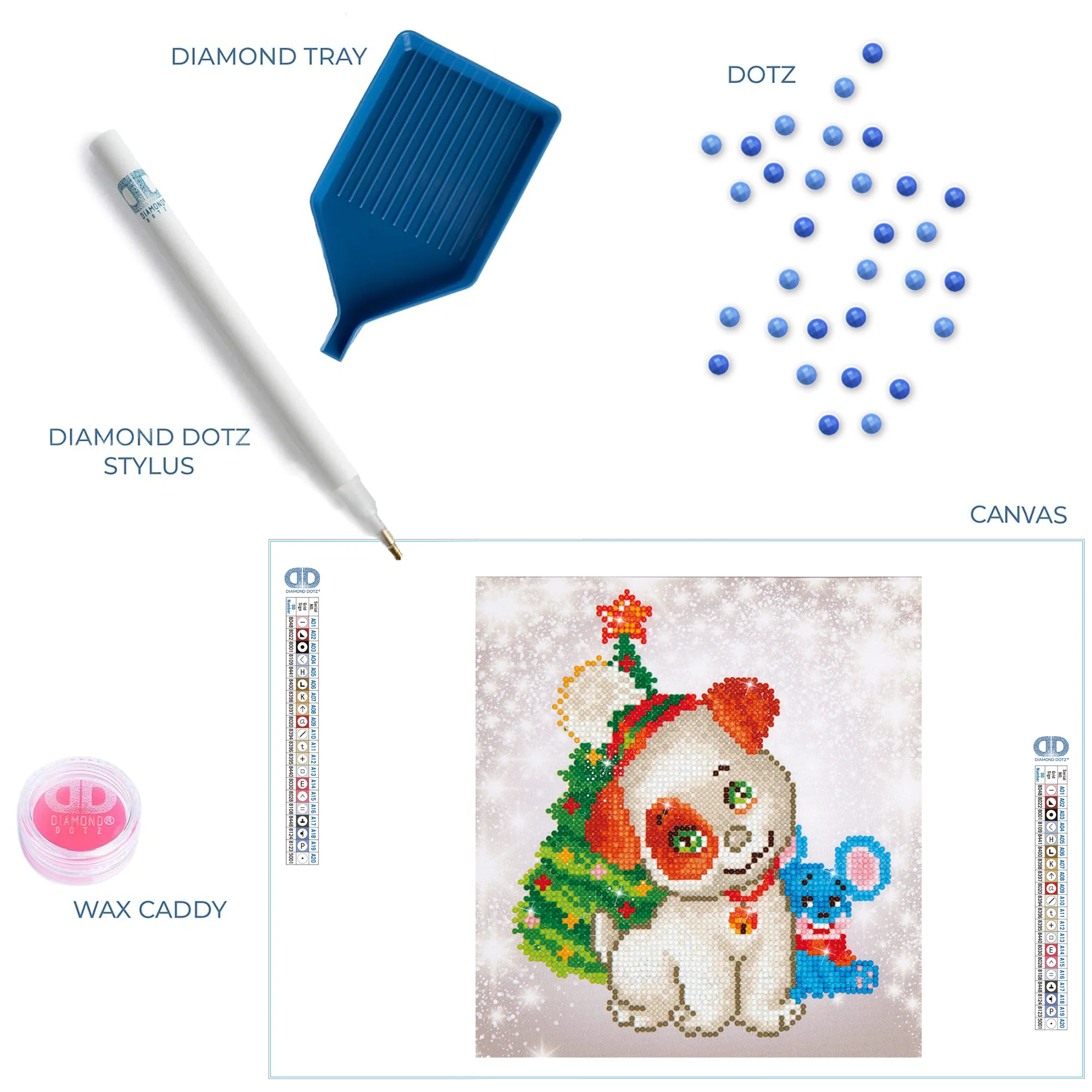 Diamond Dotz Christmas Pup & Mouse - 9.1" x 9.8" - Image 6
