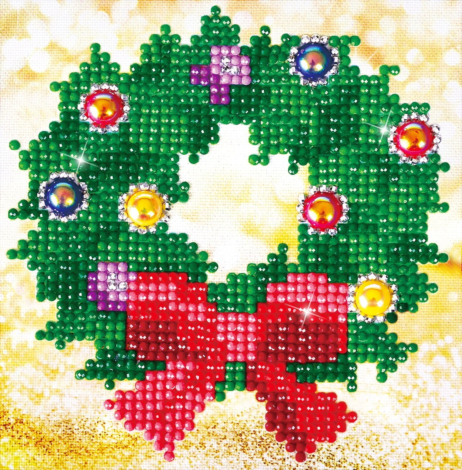 Diamond Dotz Christmas Wreath - 5.3" x 5.3"