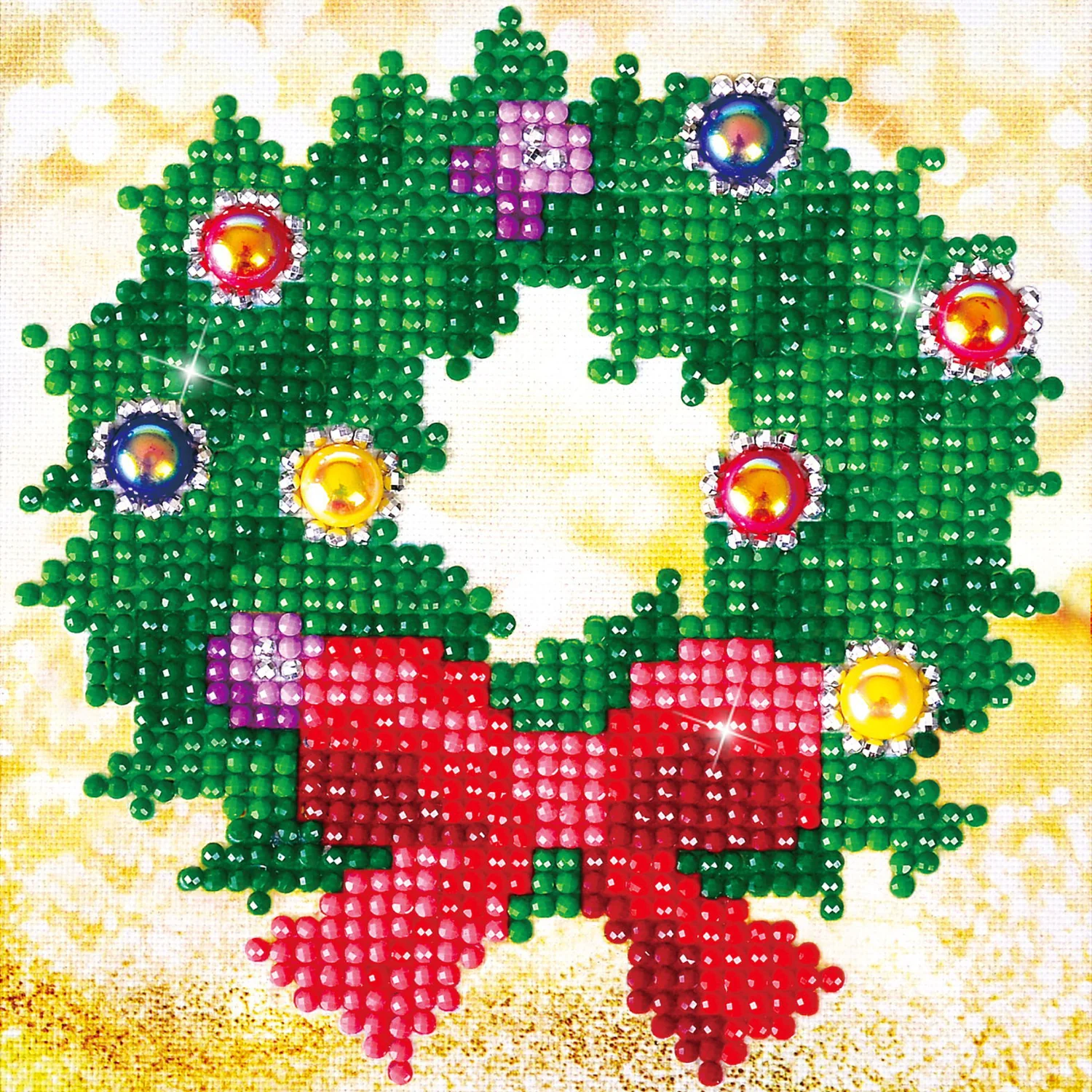 Diamond Dotz Christmas Wreath - 5.3" x 5.3" - Image 5
