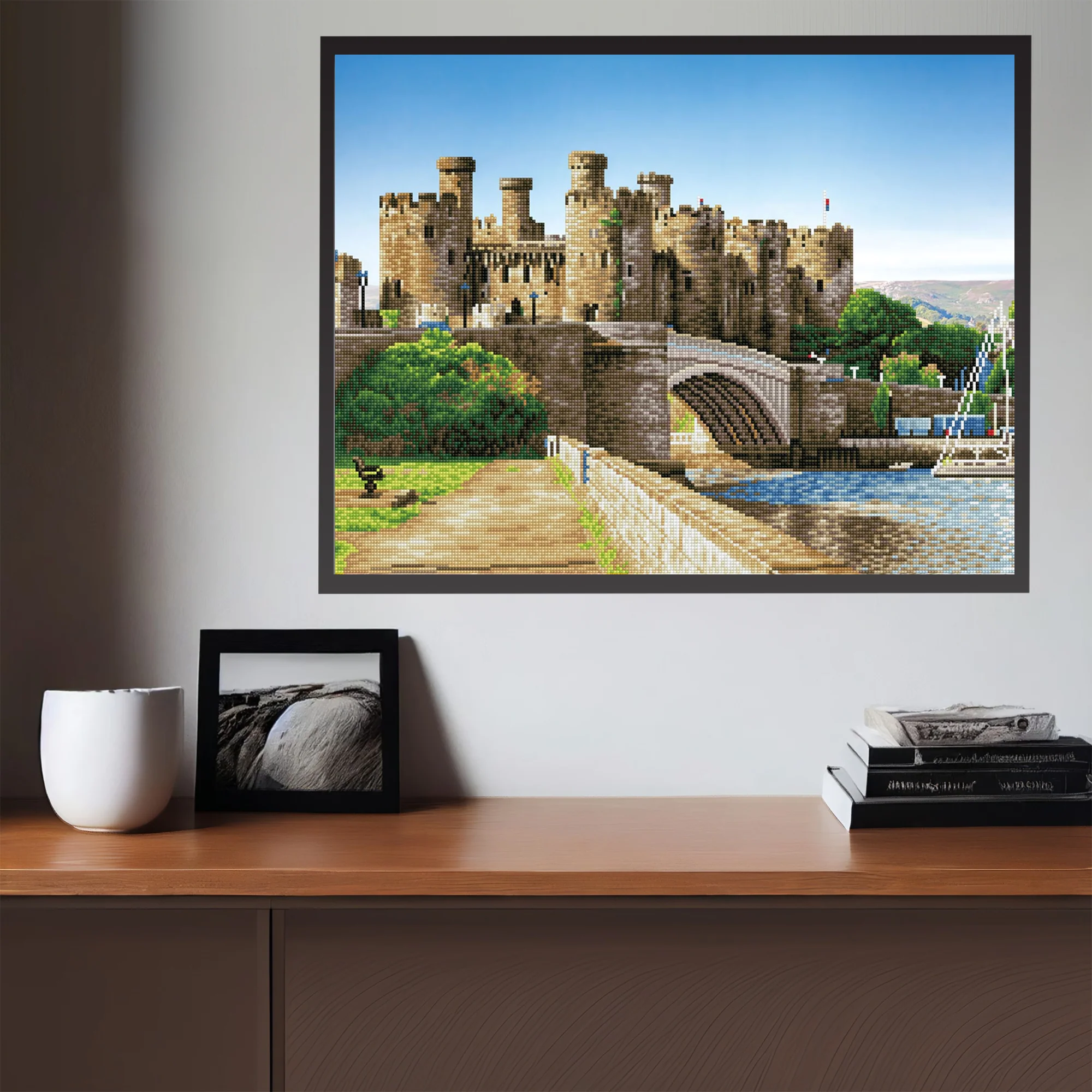 Diamond Dotz Conwy Castle Wales - 29.5" x 19.7" - Image 2