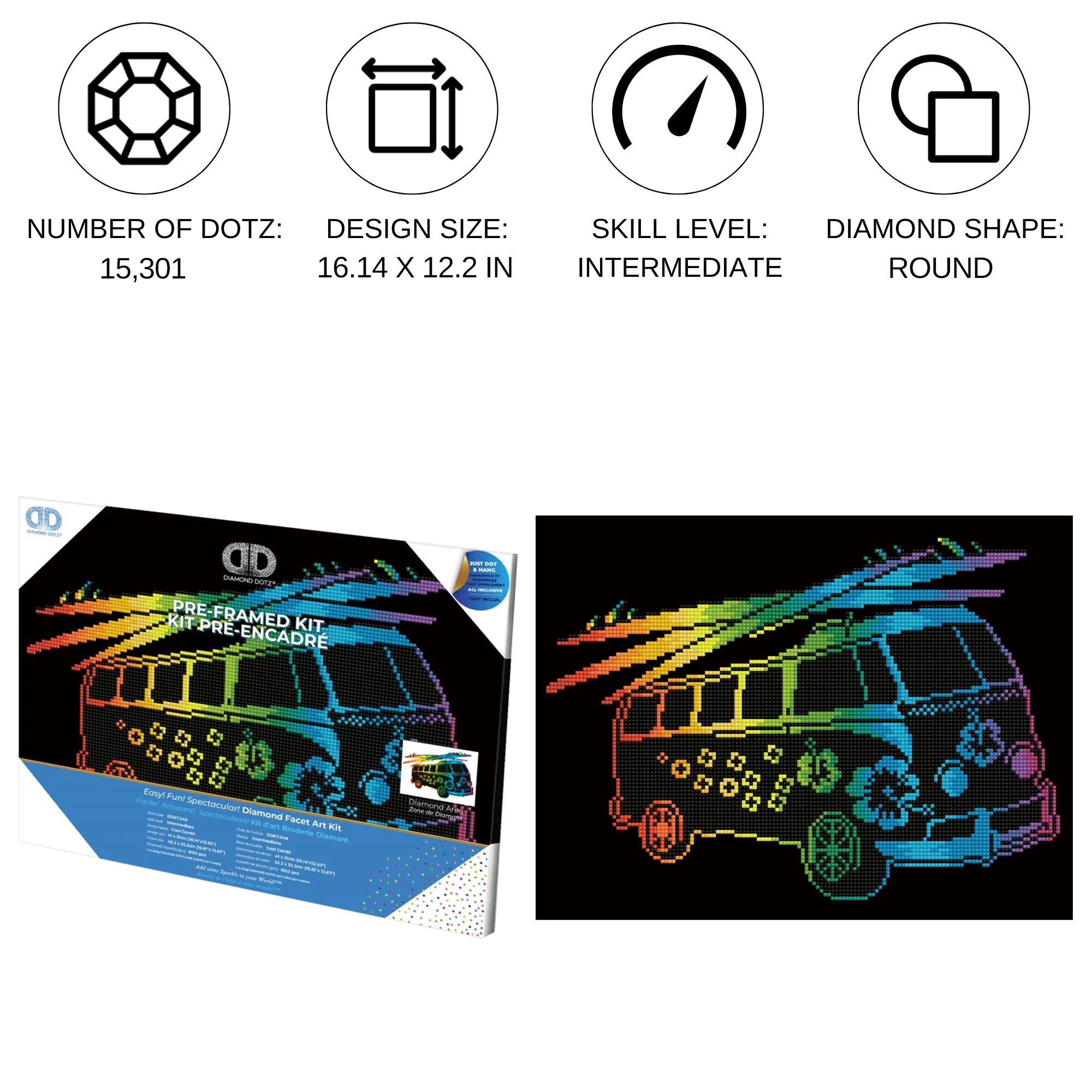 Diamond Dotz Cool Combi with Frame - 16.1" x 12.2" - Image 3
