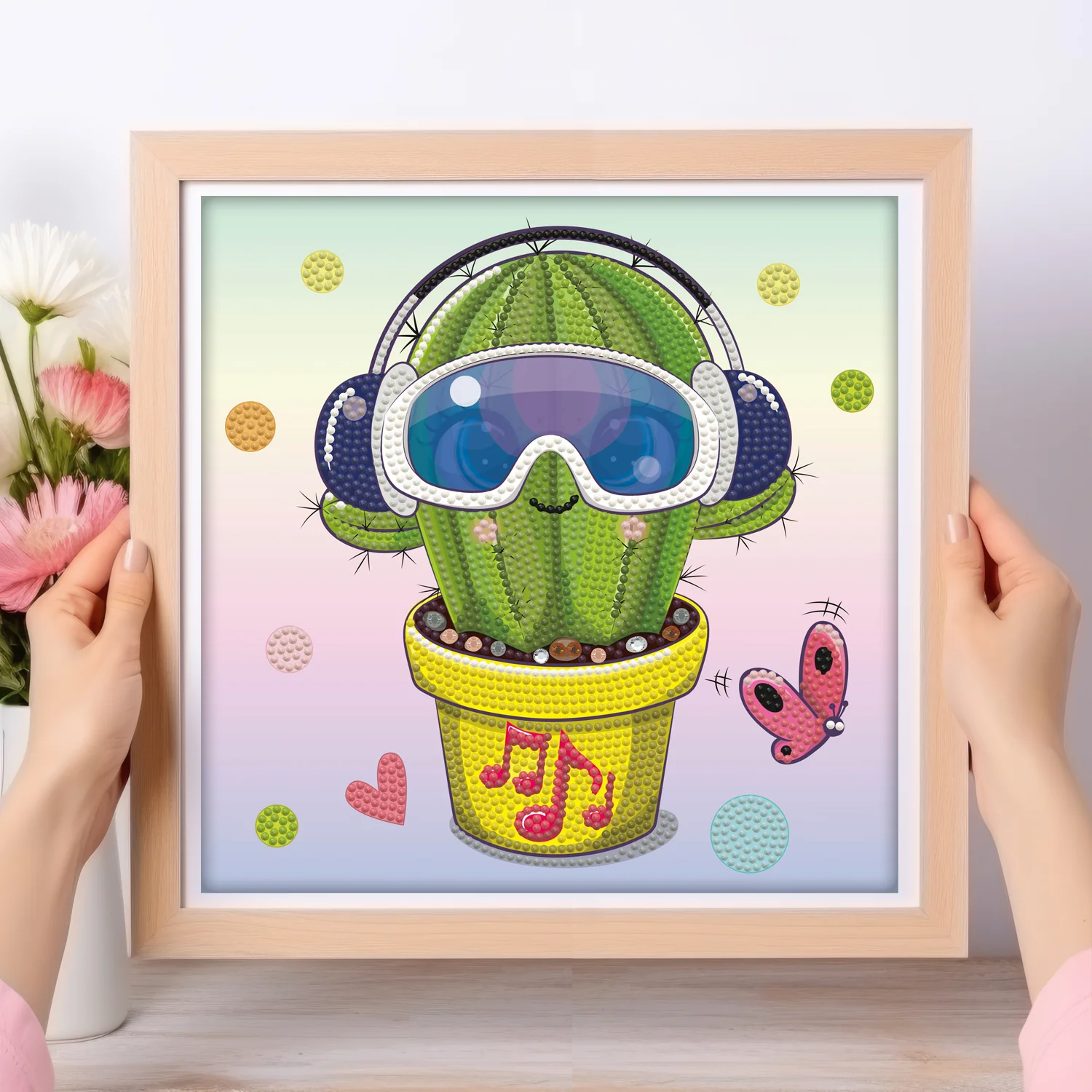 Diamond Dotz DOTZIES Cool Dude Cactus Diamond Painting - 9.1" x 9.1" - Image 2