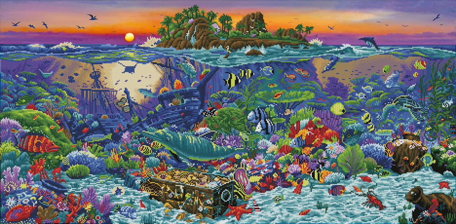 Diamond Dotz Coral Reef Island - 52.0" x 25.6" - Image 2