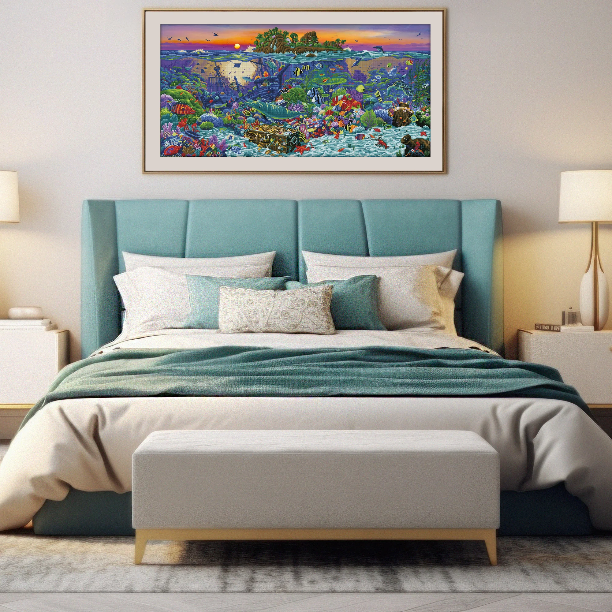 Diamond Dotz Coral Reef Island - 52.0" x 25.6" - Image 4