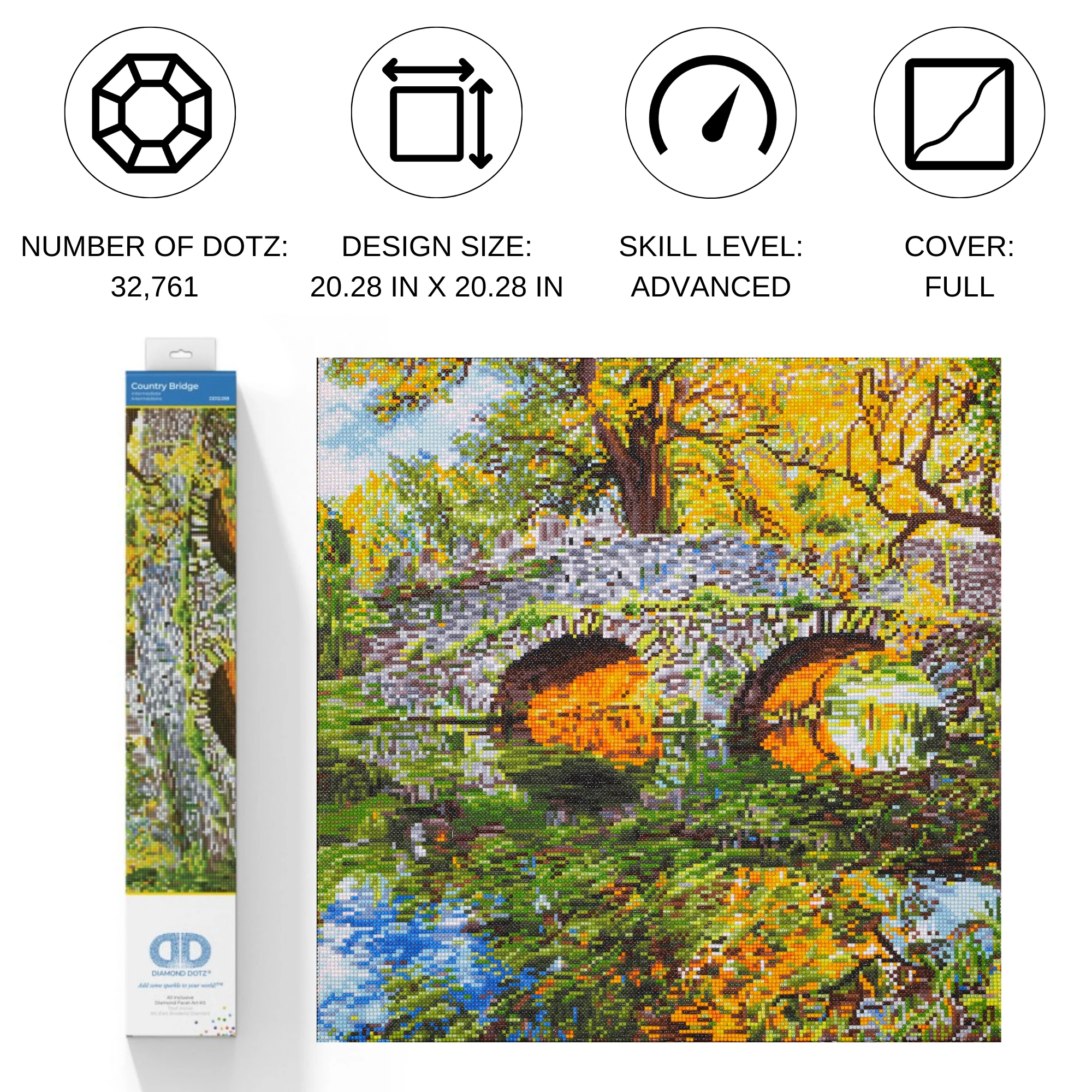 Diamond Dotz Country Bridge - 20.3" x 20.3" - Image 4