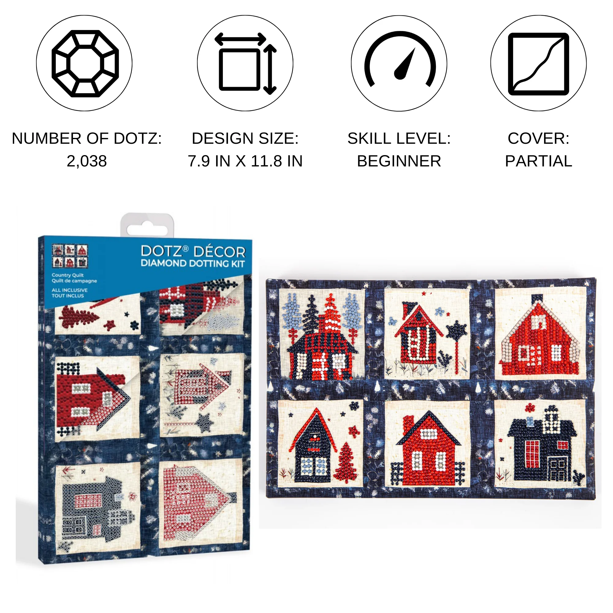 Diamond Dotz Decor Decorative Box Country Quilt Diamond Painting - 11.8" x 7.9" - Image 4