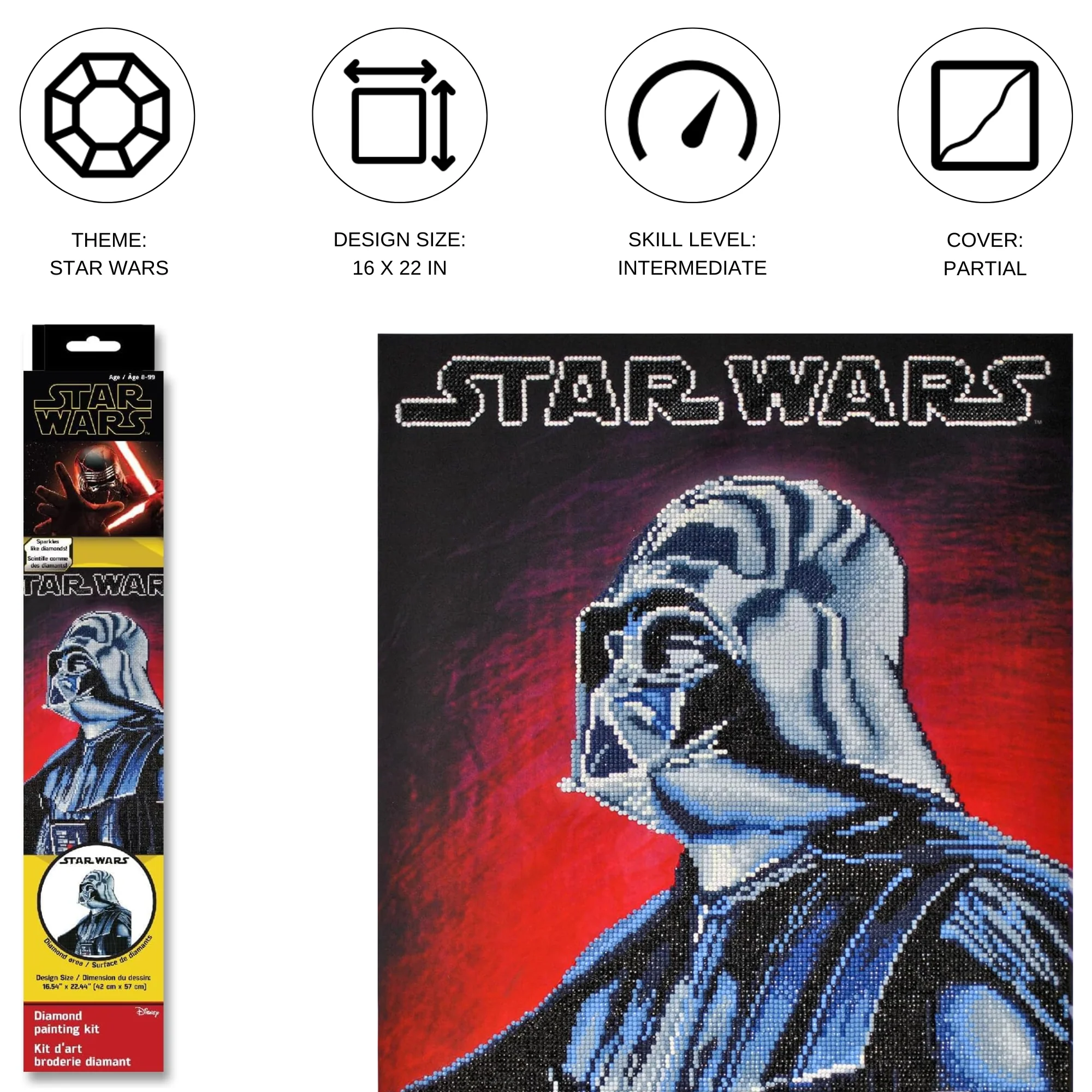 Diamond Dotz Darth Vader - 16.5" x 22.4" - Image 4