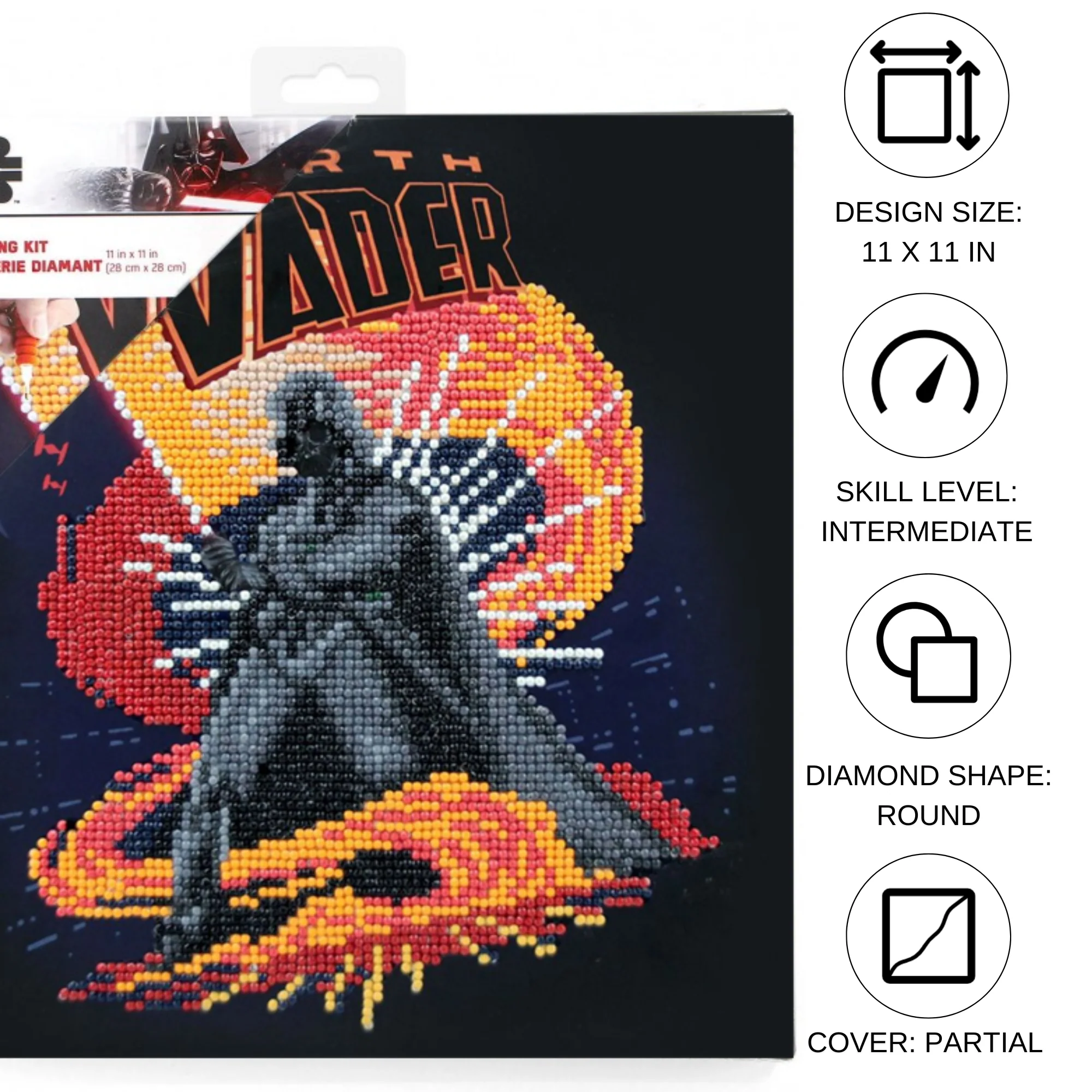 Diamond Dotz Darth Vader Dotz Box - 11.0" x 11.0" - Image 3