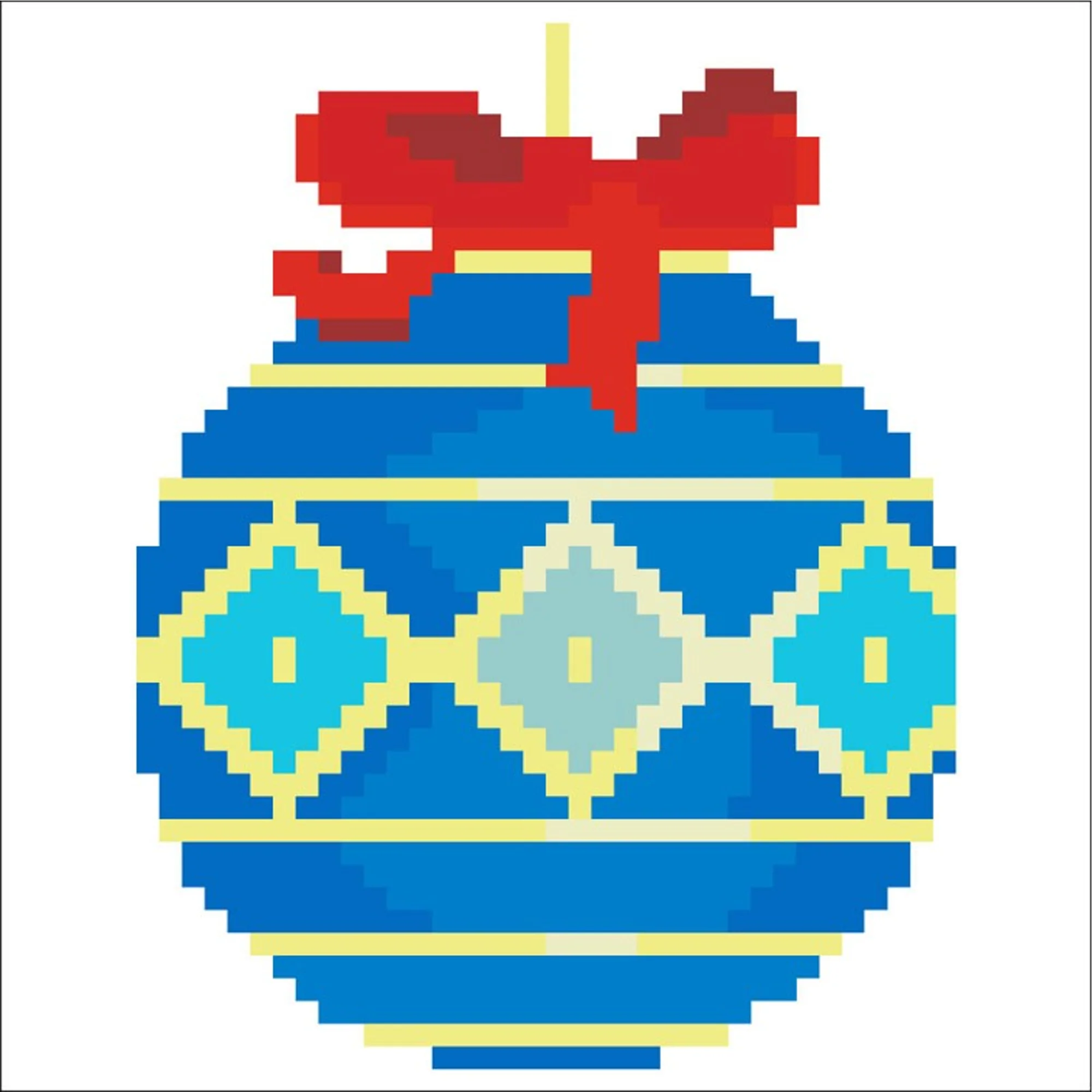 Diamond Dotz Blue Bauble Pillow - 7.1" x 7.1" - Image 5
