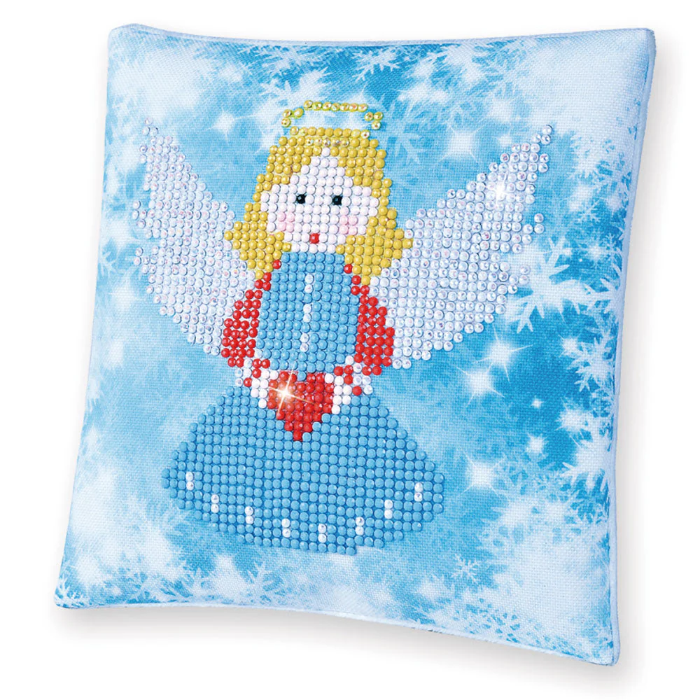 Diamond Dotz Christmas Angel Pillow - 7.1" x 7.1"