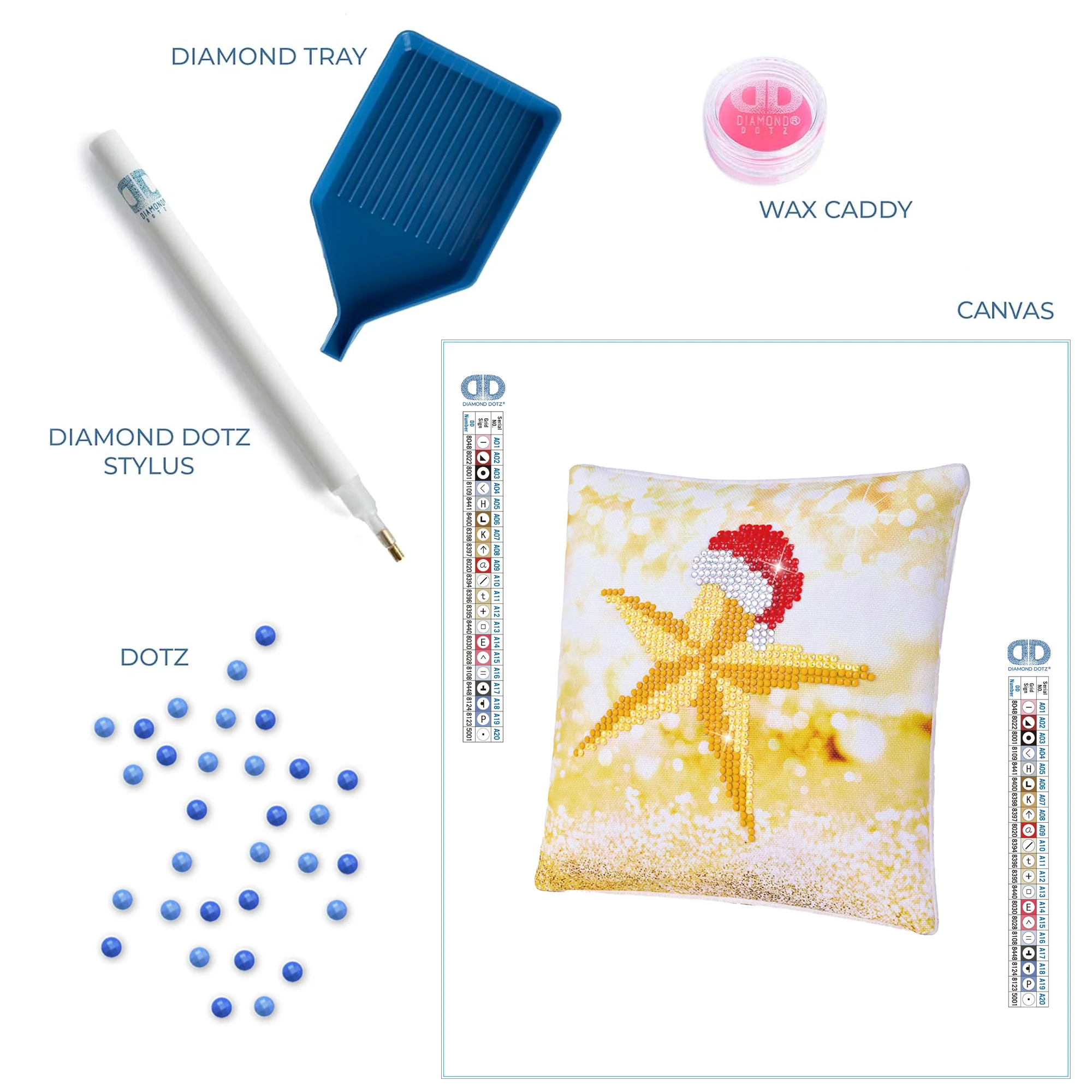 Diamond Dotz Christmas Star Pillow - 7.1" x 7.1" - Image 6