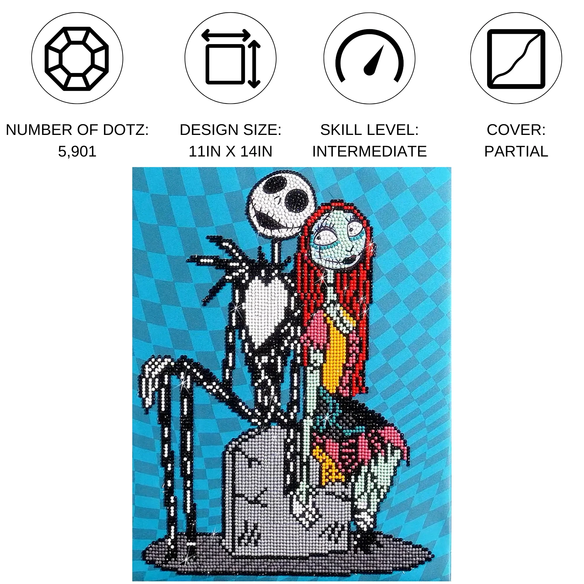 Diamond Dotz Jack & Sally – 11" x 14 - Image 5