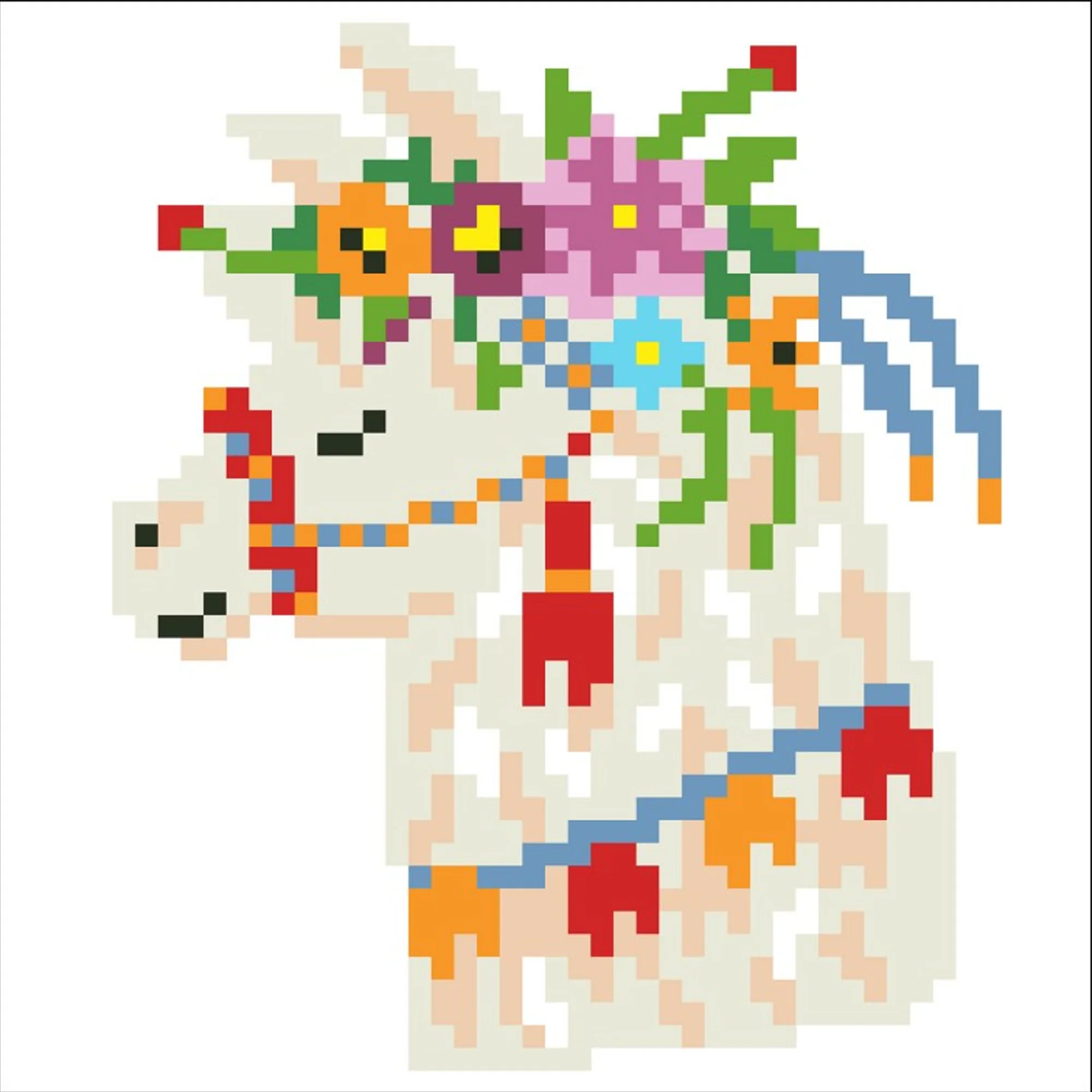 Diamond Dotz Llama Party Mini Pillow - 7.1" x 7.1" - Image 6