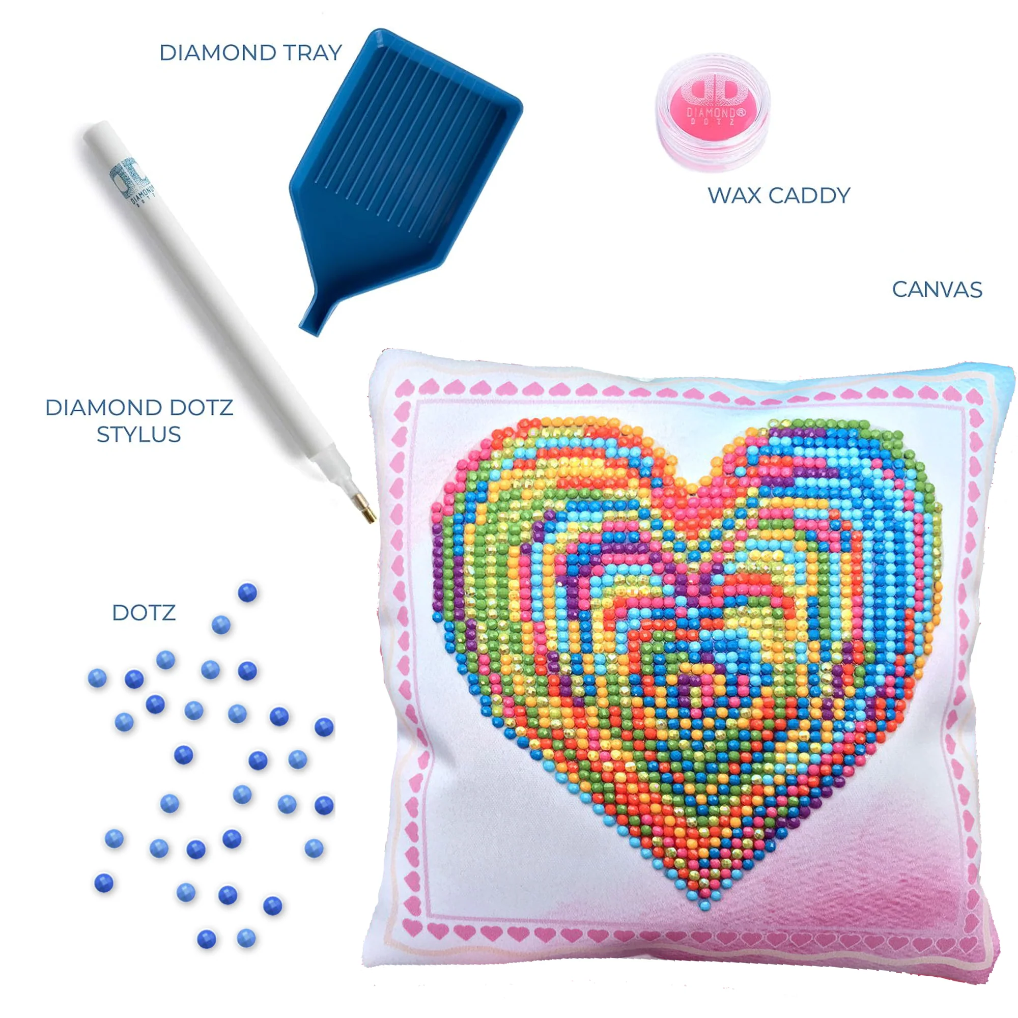 Diamond Dotz Love Rest Mini Pillow - 7.1" x 7.1" - Image 6