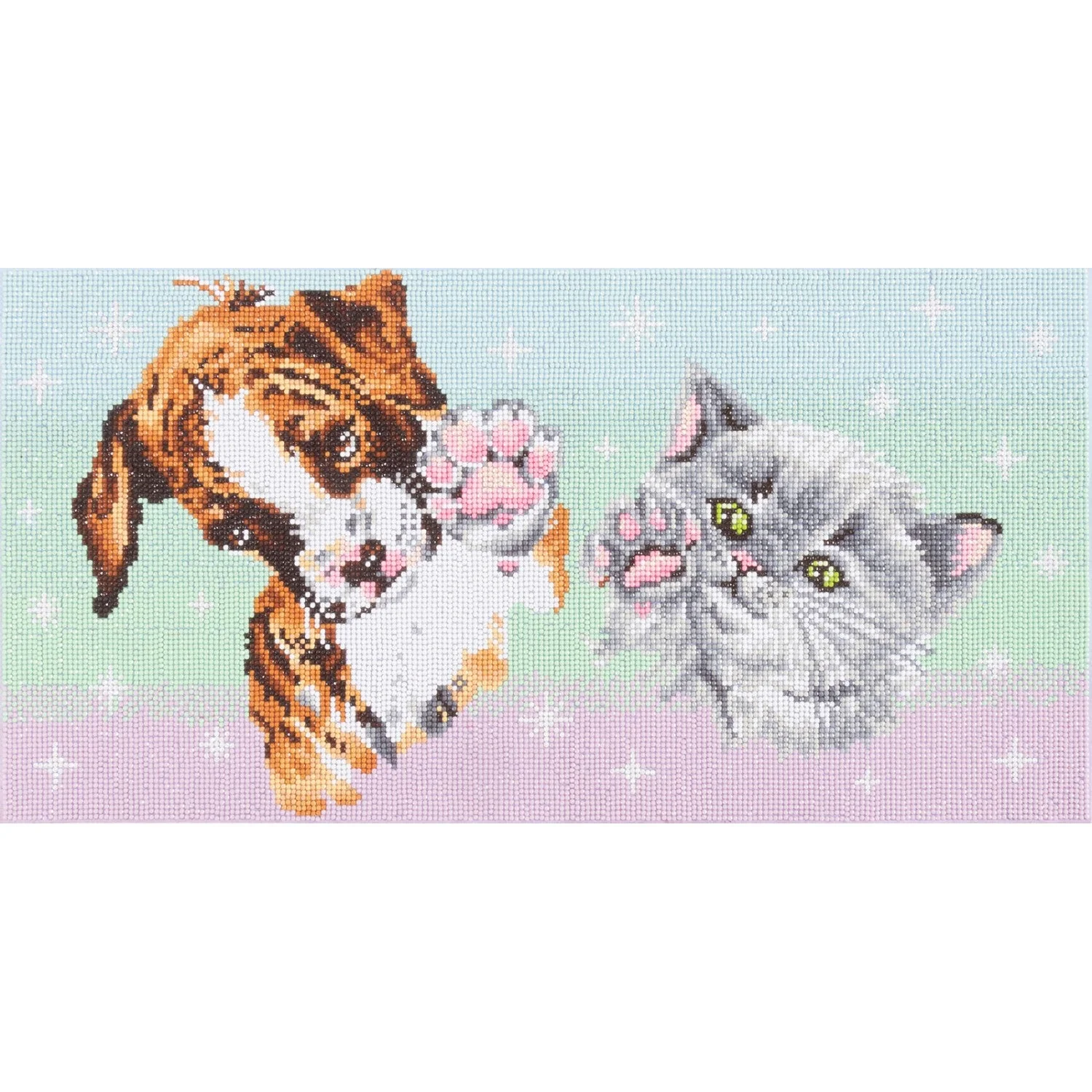Diamond Dotz Dog and Cat High Five - 24.0" x 12.0"